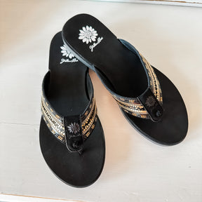 Datha Flip Flop Sandal - Black