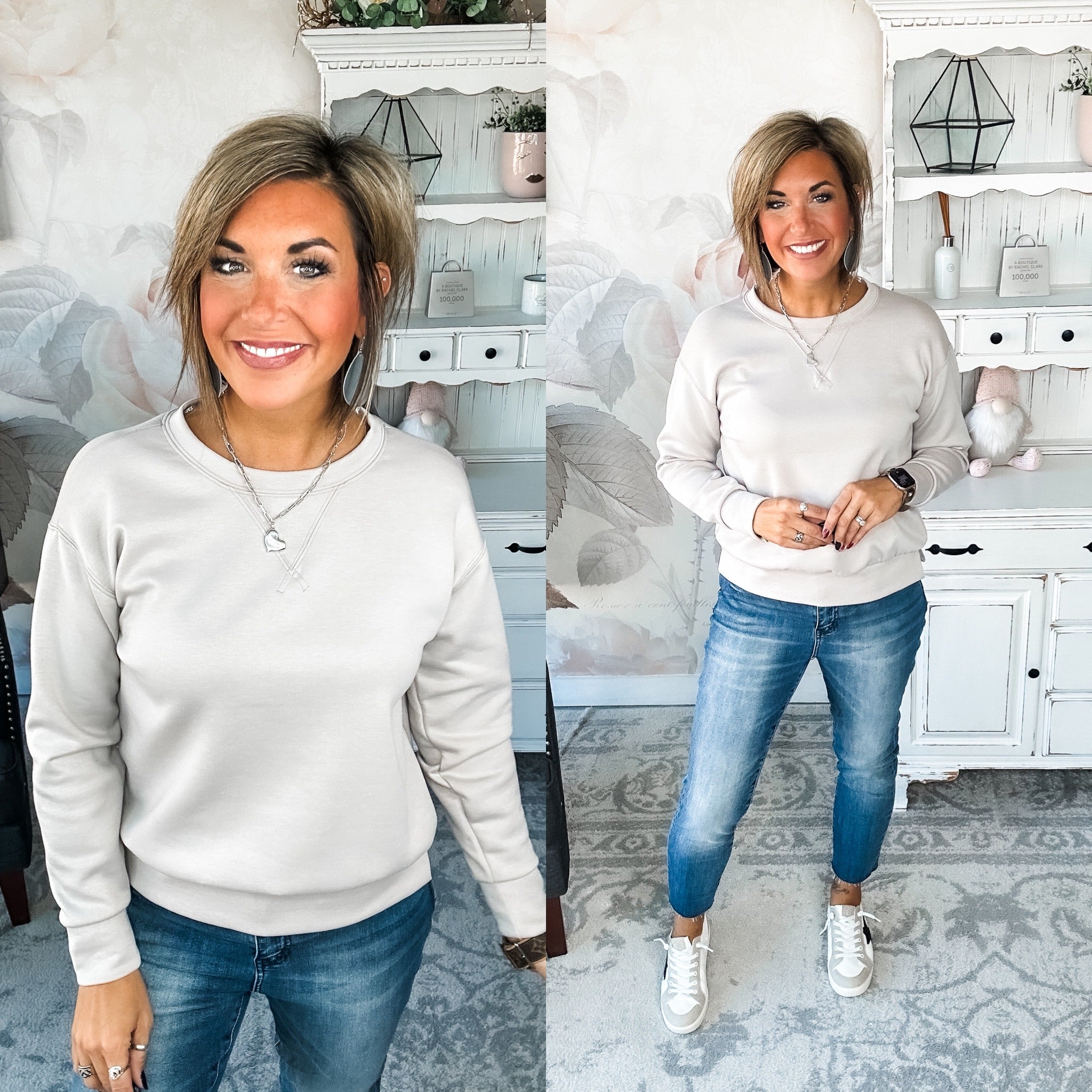 Cuddled Up On The Weekend Pullover - Grey