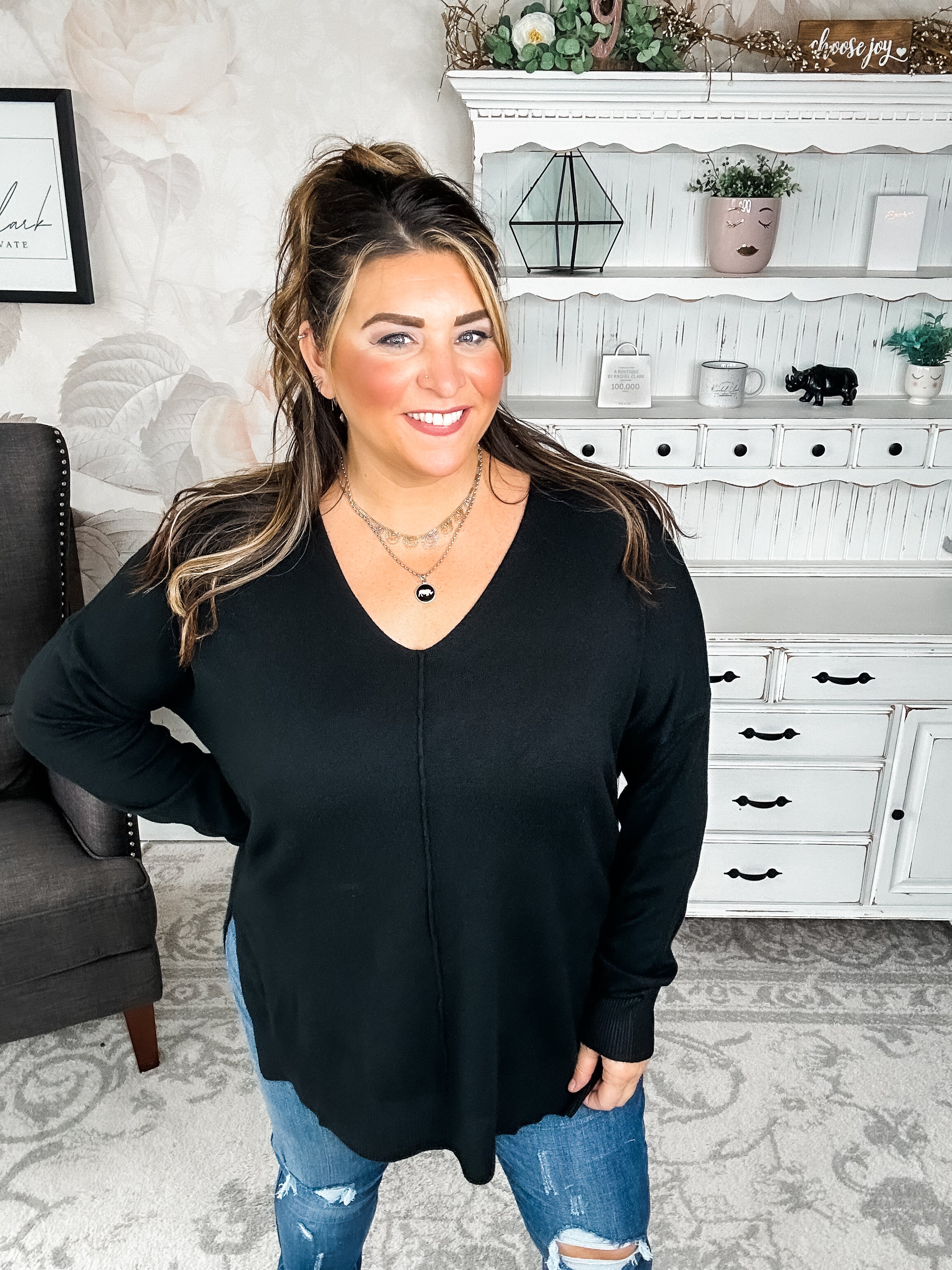 BLACK FRIDAY EXCLUSIVE - Blackout Breezer Sweater - Black