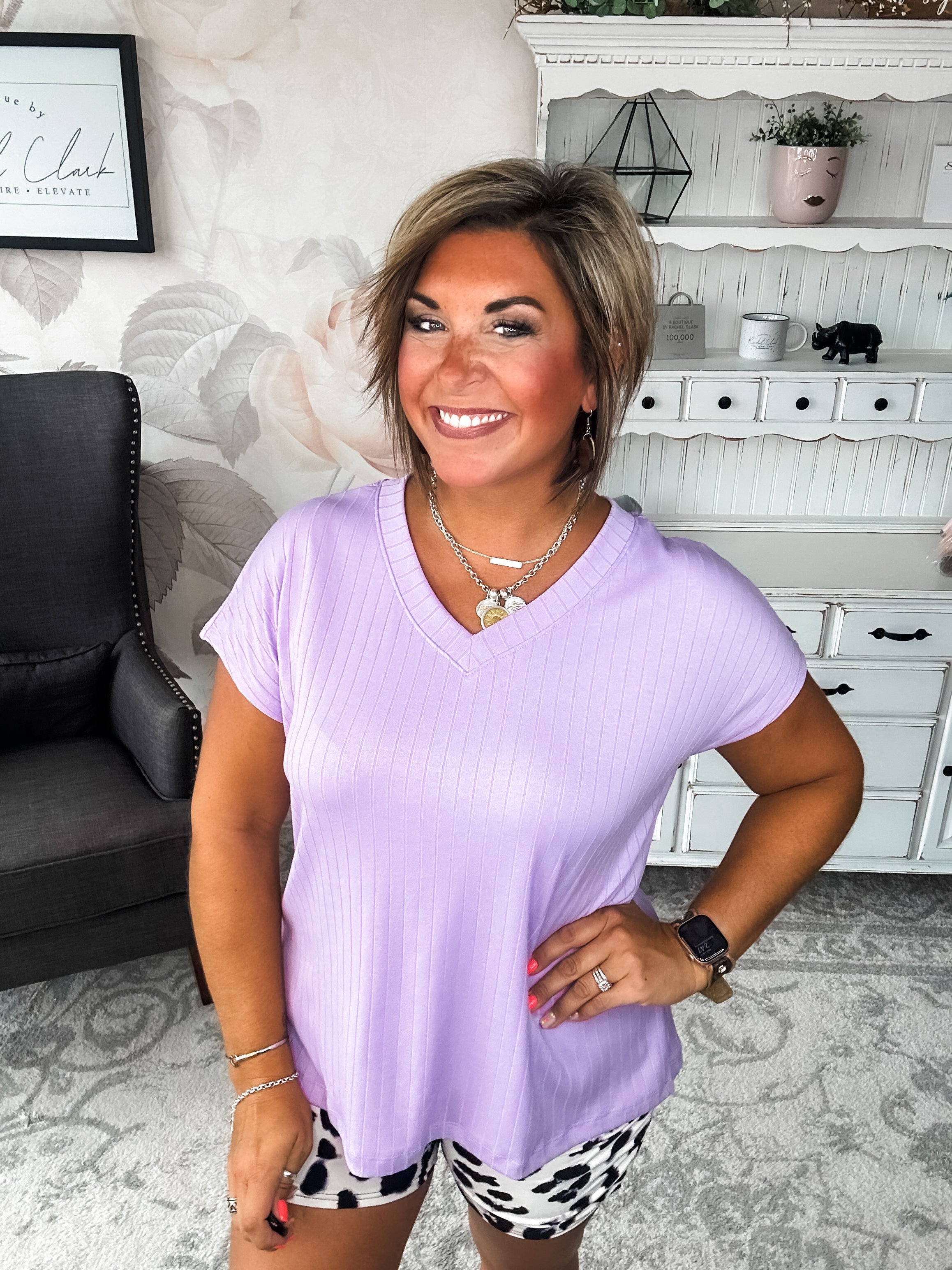 No Stories Here Top - Lavender