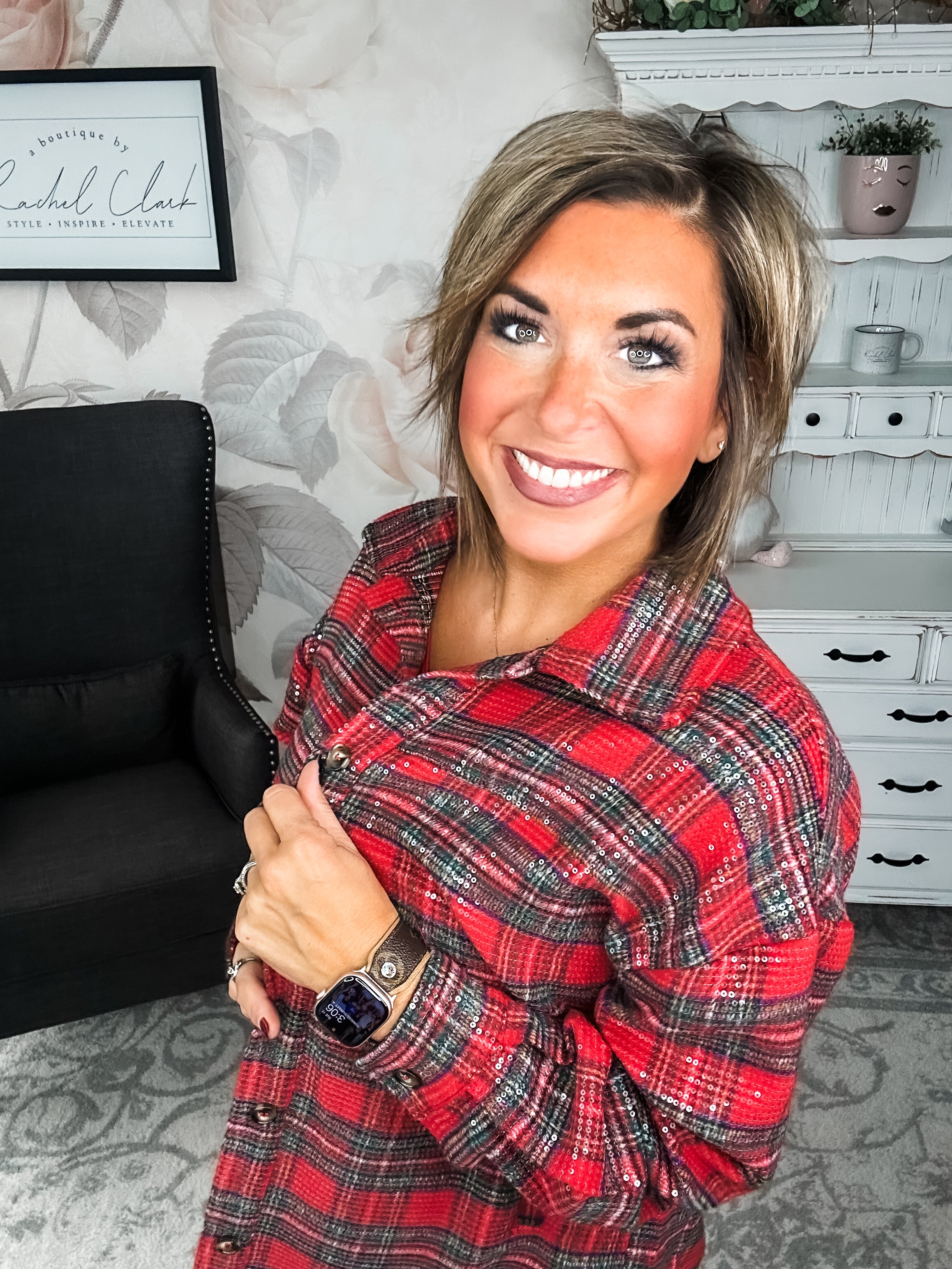 Tinsel Town Plaid Button Down