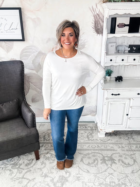 She's Fabulous Long Sleeve Tee - Ivory