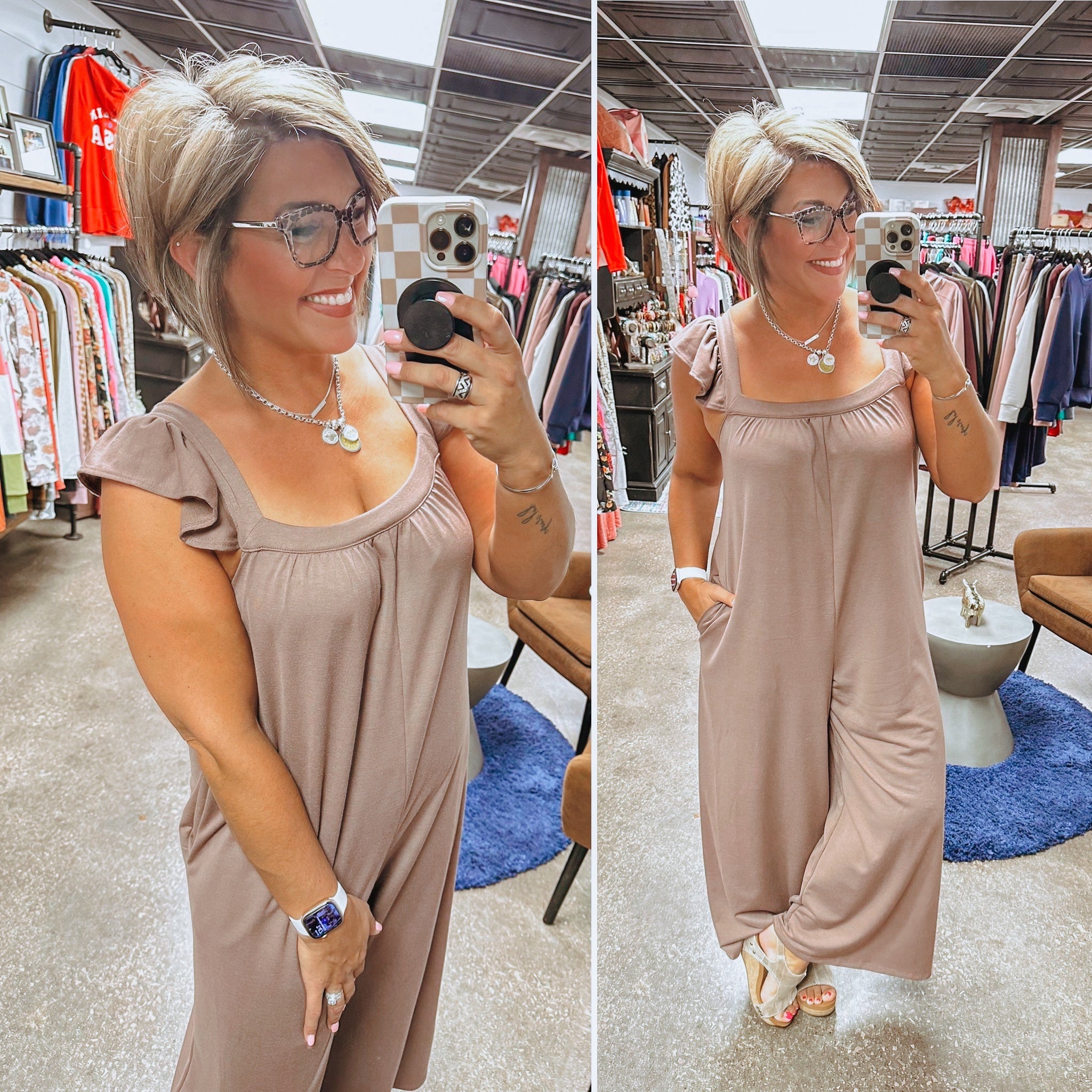 Feeling Reckless Jumpsuit - Mocha