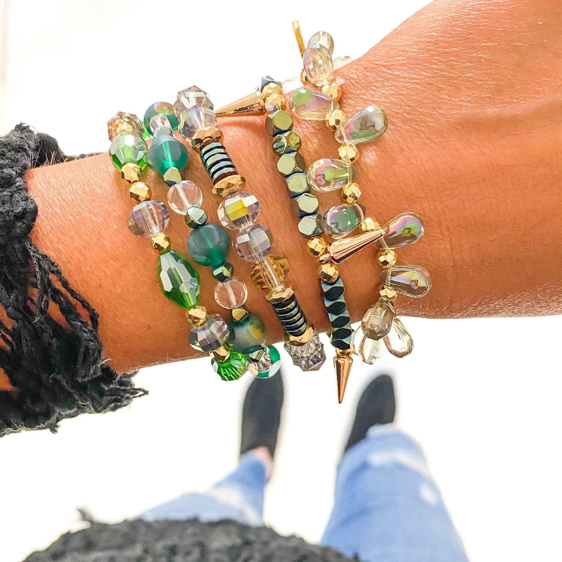 Green Goddess Bracelet Stack
