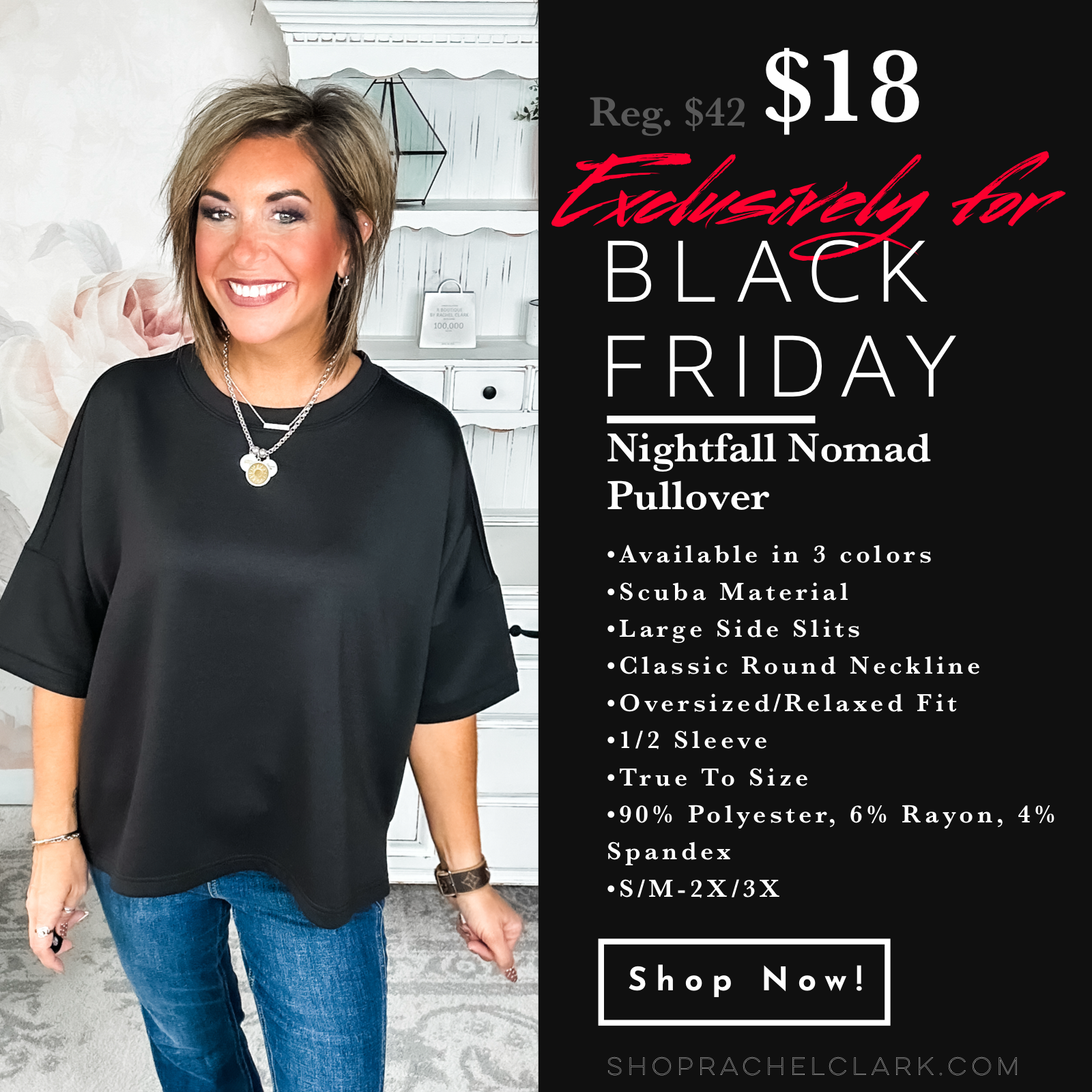 BLACK FRIDAY EXCLUSIVE - Nightfall Nomad Pullover - Black