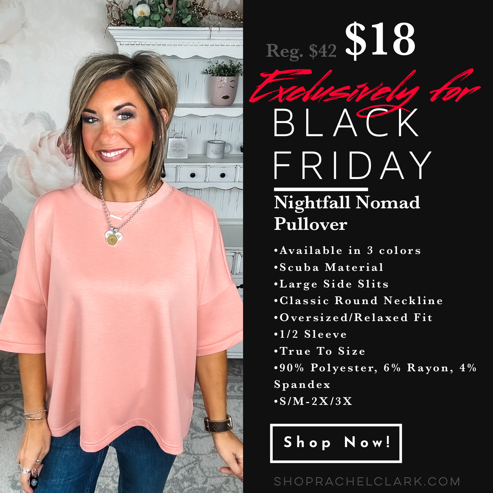 BLACK FRIDAY EXCLUSIVE - Nightfall Nomad Pullover - Tan Rose