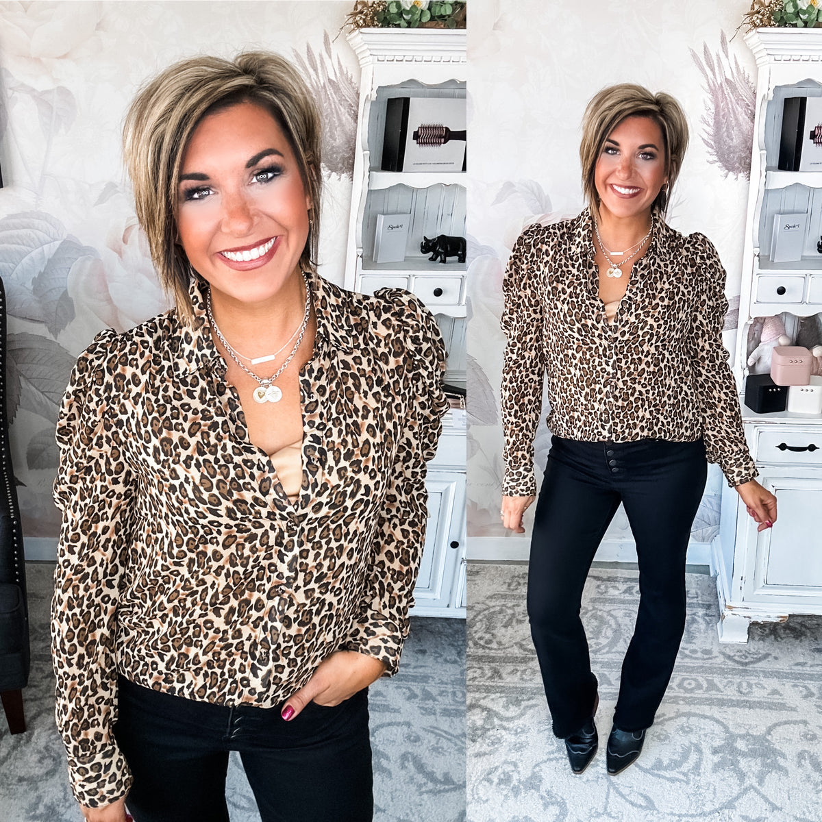 Watch Over You Leopard Blouse