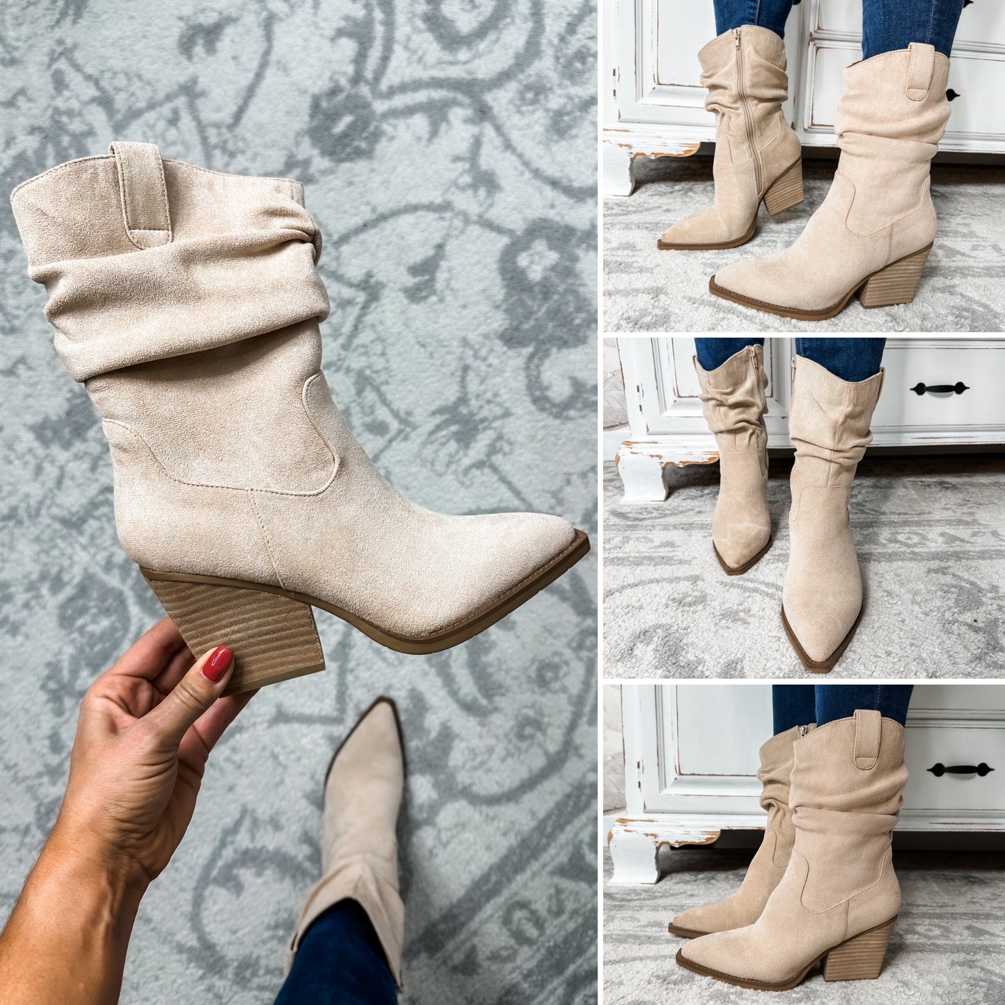 Morocco Slouch Boot - Taupe
