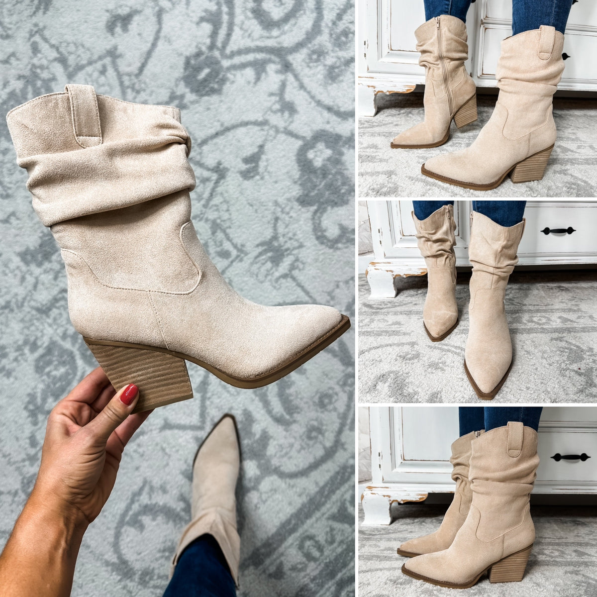 Morocco Slouch Boot - Taupe