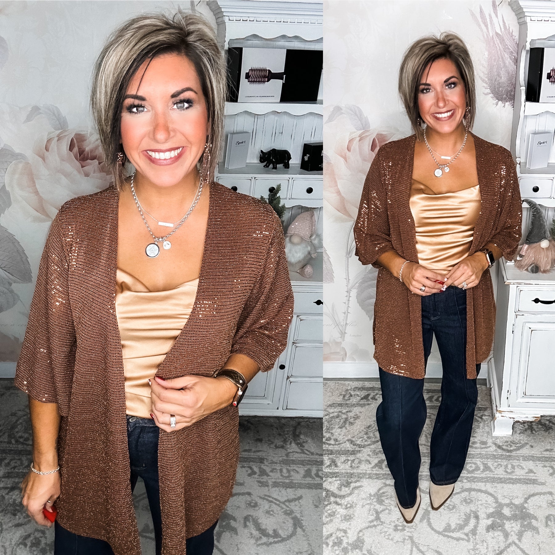 Sparkle in Your Eye Cardigan - Bronze