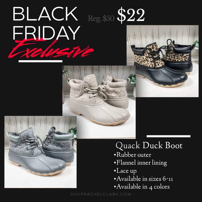 BLACK FRIDAY EXCLUSIVE PRICE! - Quack Duck Boot - Black