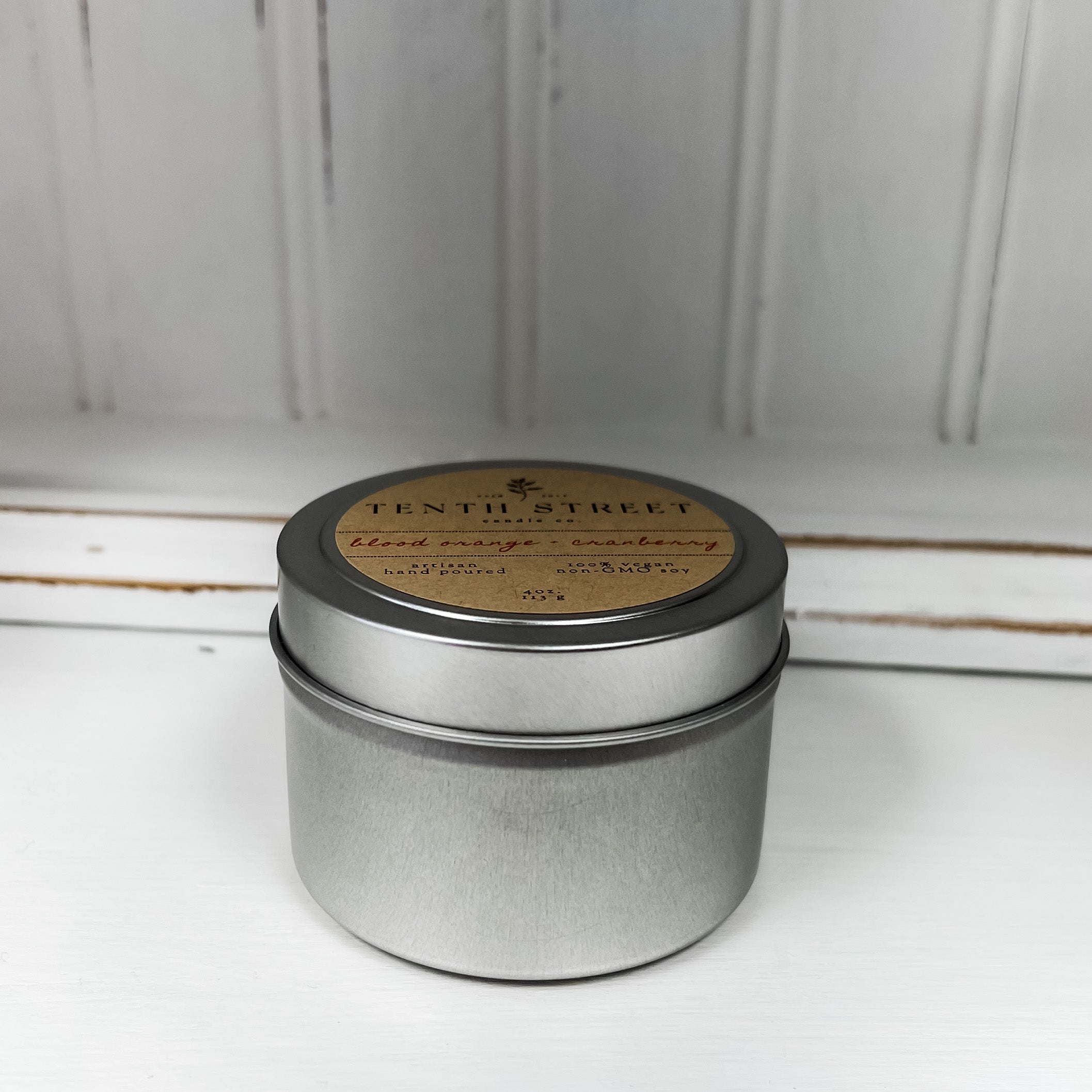 Tenth Street Candle Co. - Apple + Maple Bourbon 8oz Tin