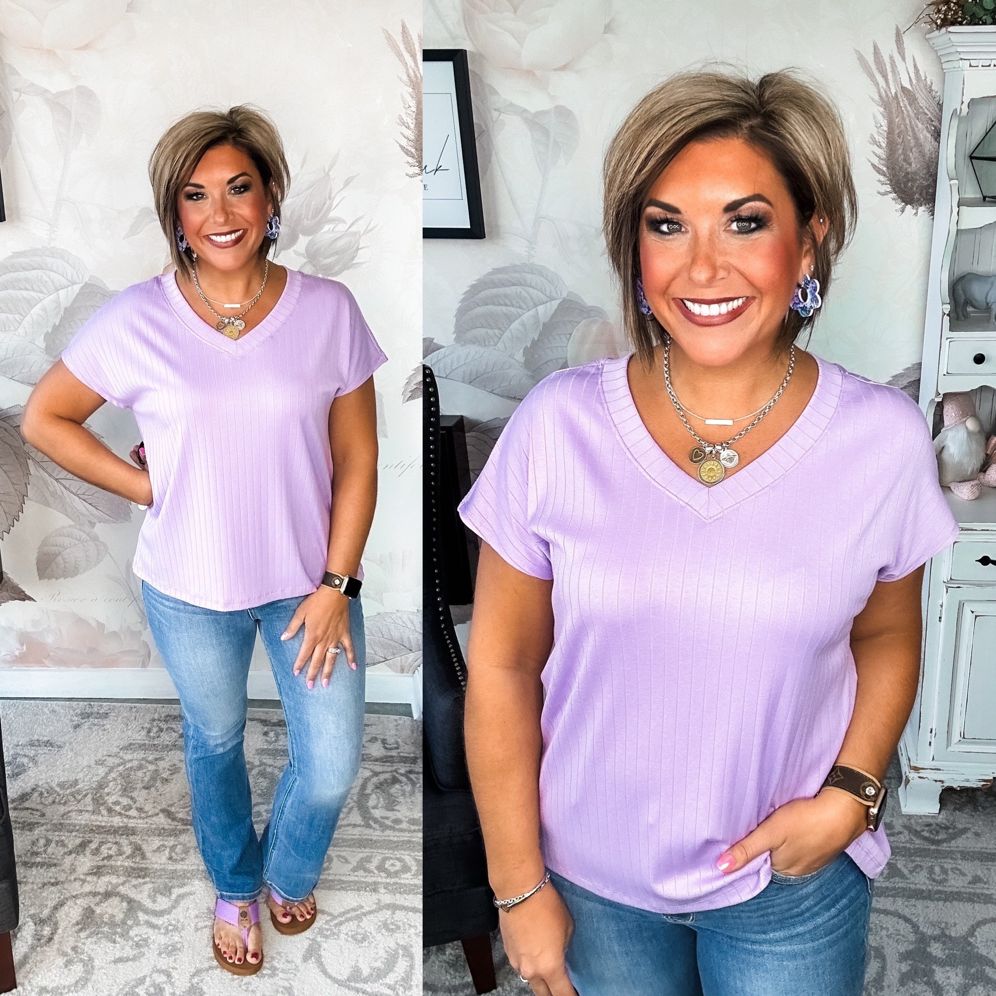 No Stories Here Top - Lavender