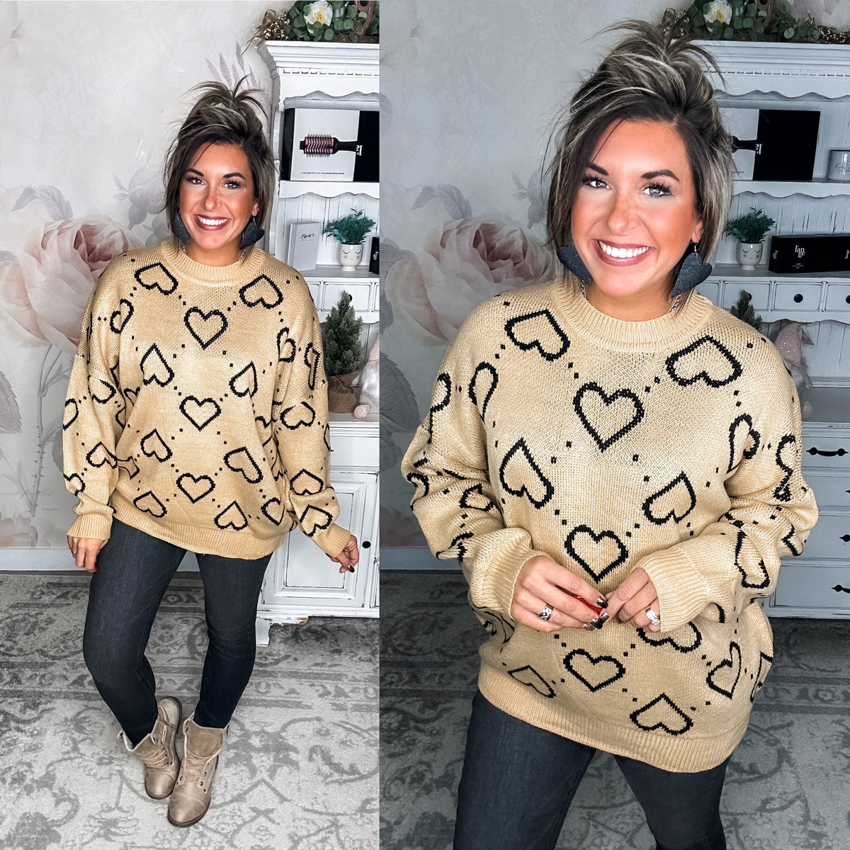 Hearts Abound Jacquard Sweater
