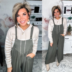 Now or Never Jumpsuit - Olive