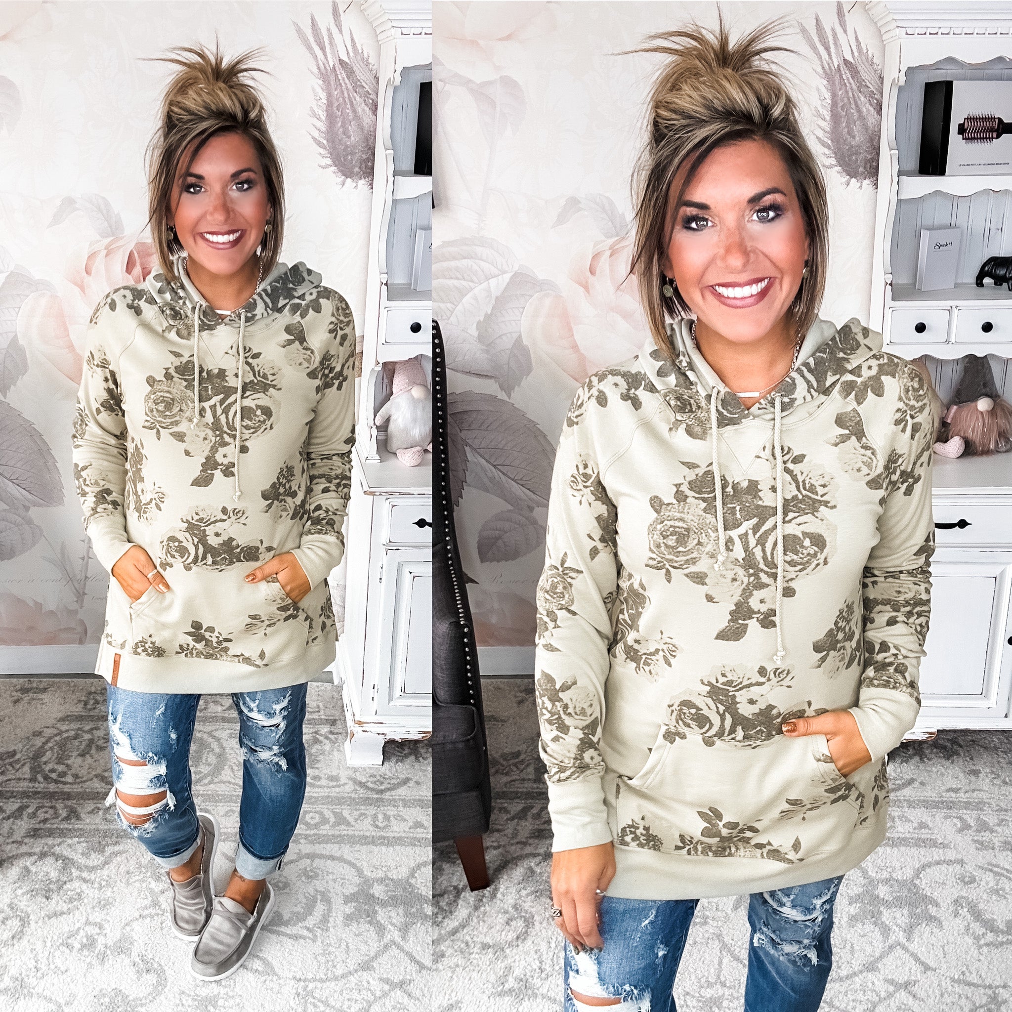 Ampersand Avenue SideSlit Hoodie - Sunday Brunch