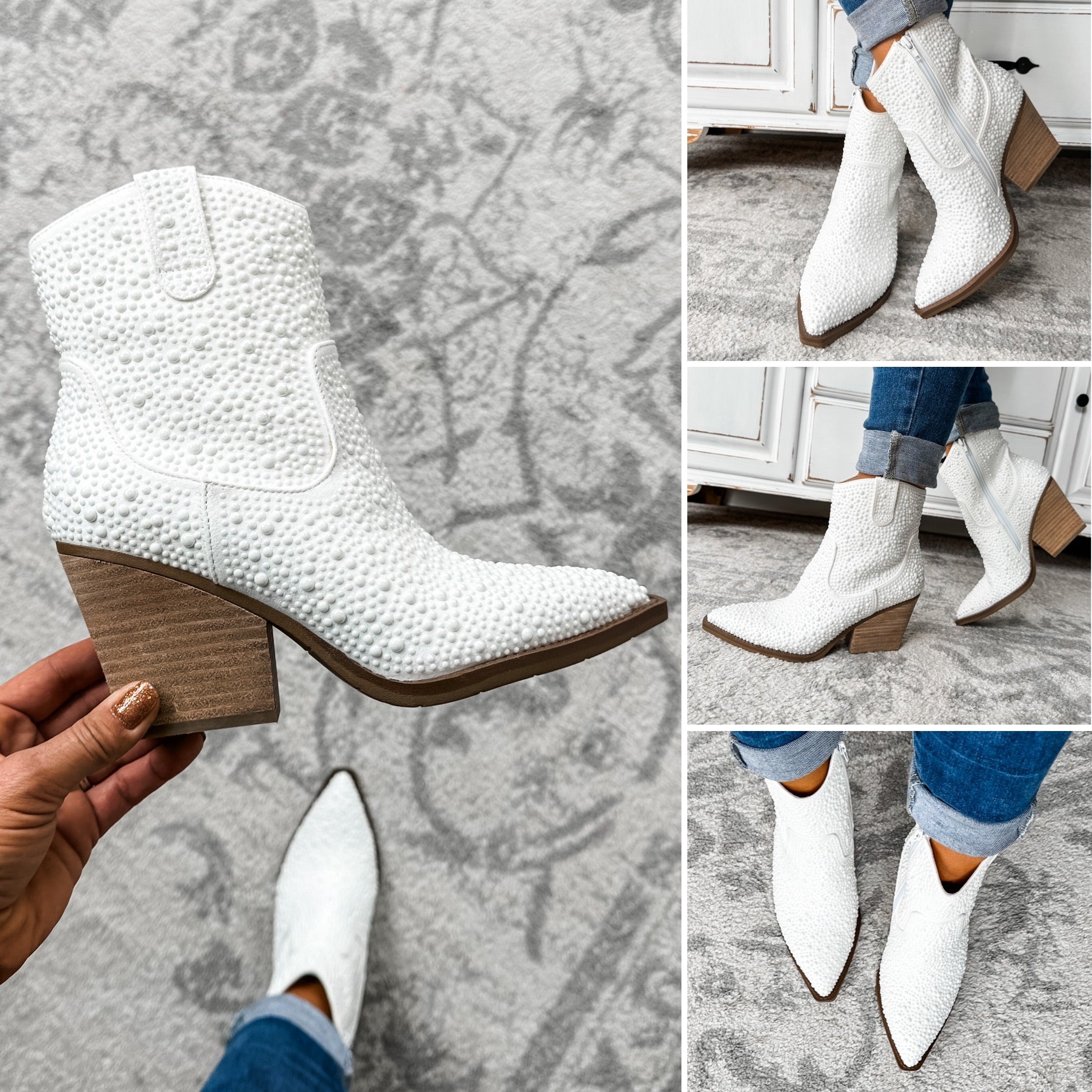 Kady Pearl Boot - White
