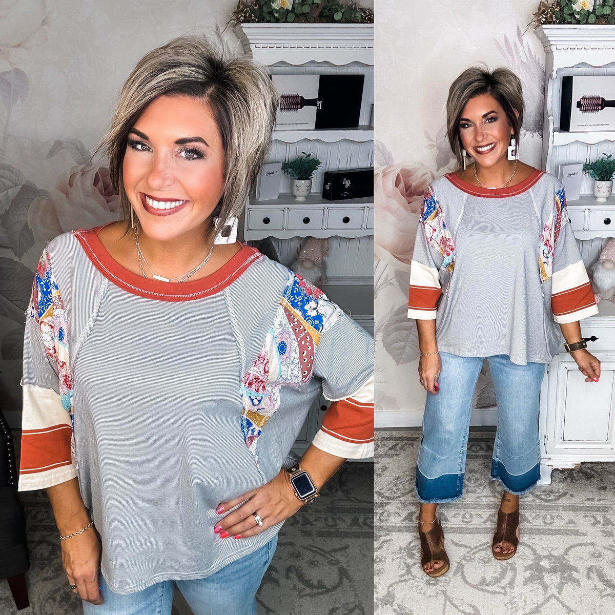 All I See Is You Tunic Top - Heather Grey