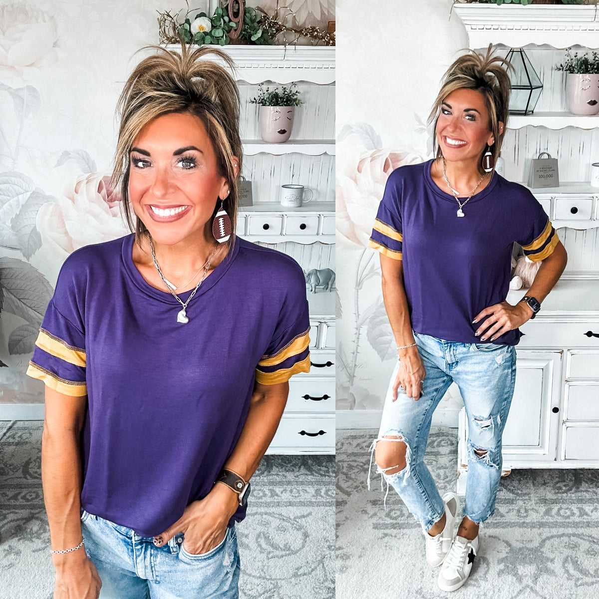 Pack Your Gear Game Day Tee - Purple/Yellow