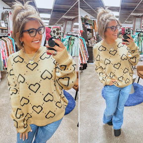 Hearts Abound Jacquard Sweater