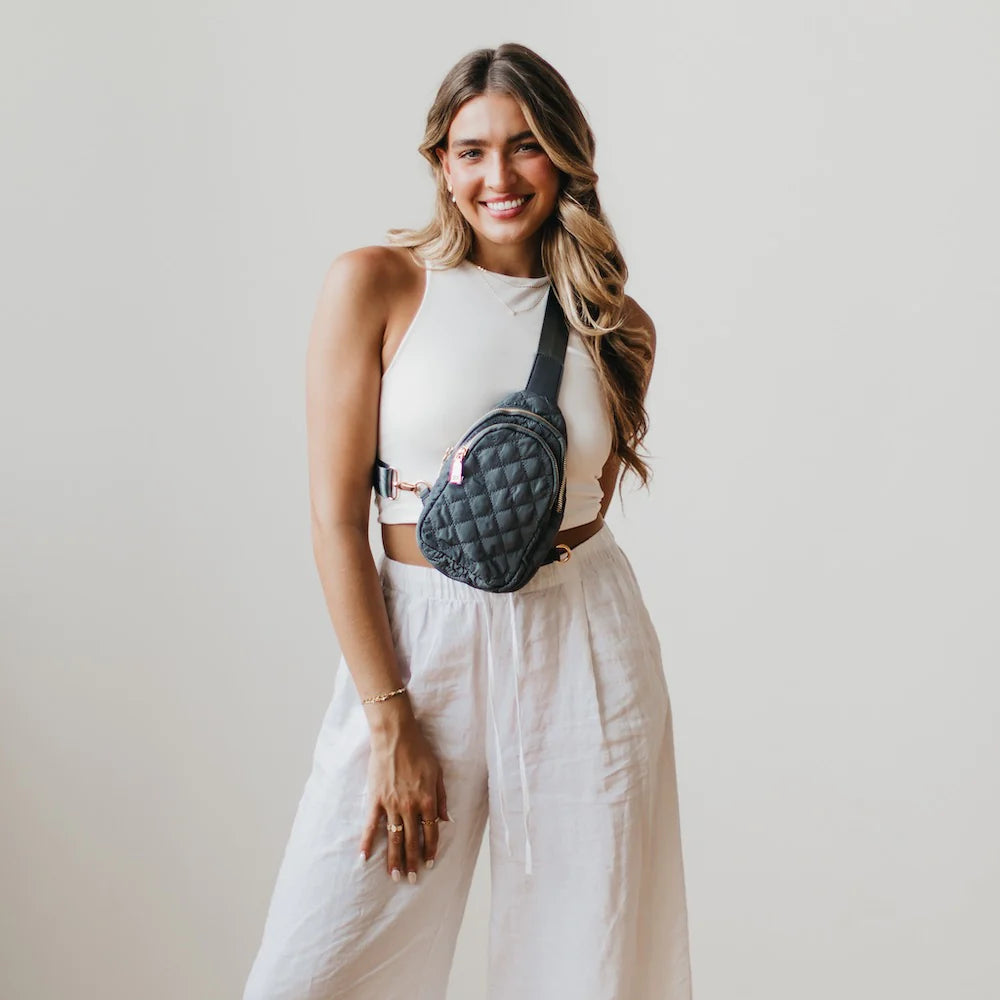 Pinelope Puffer Bum Bag - Grey