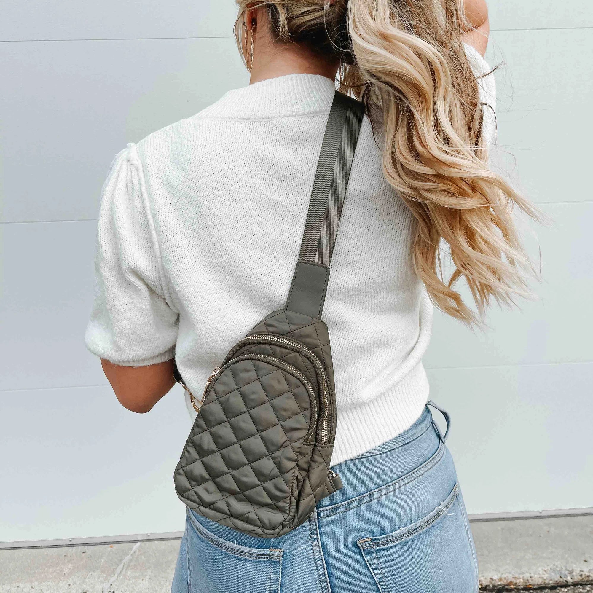 Pinelope Puffer Bum Bag - Grey