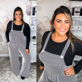 Breaking My Heart Boho Overalls - Black