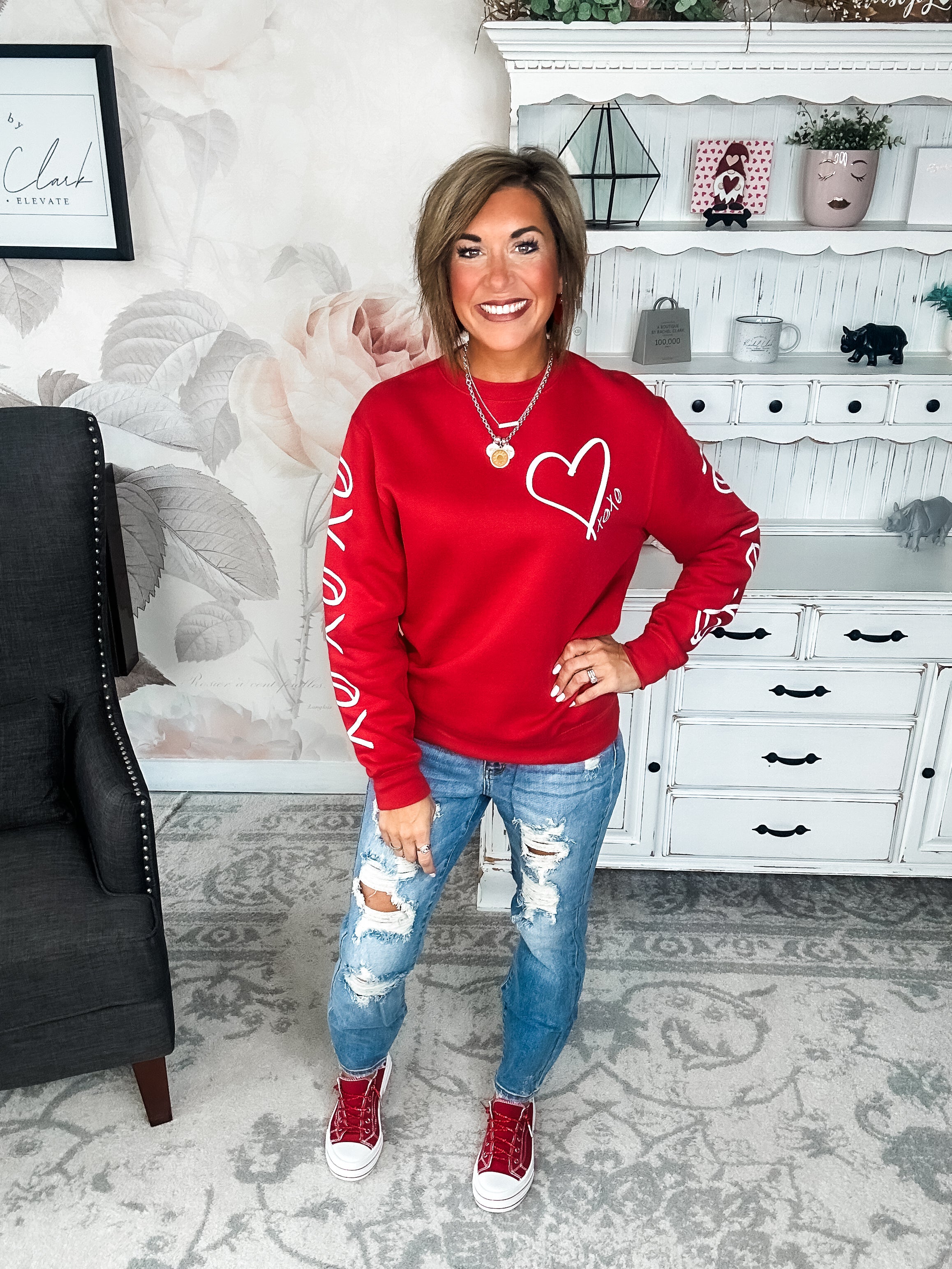 Hugs & Kisses Red Sweatshirt
