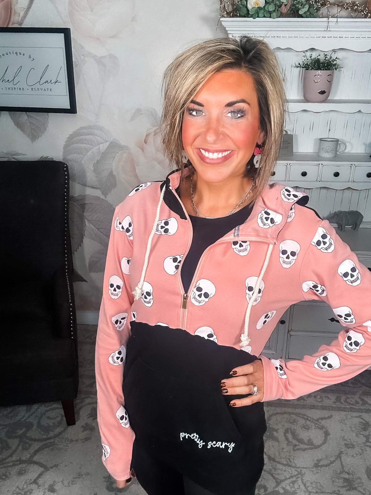 Ampersand Avenue Halfzip Sweatshirt - Pretty Scary