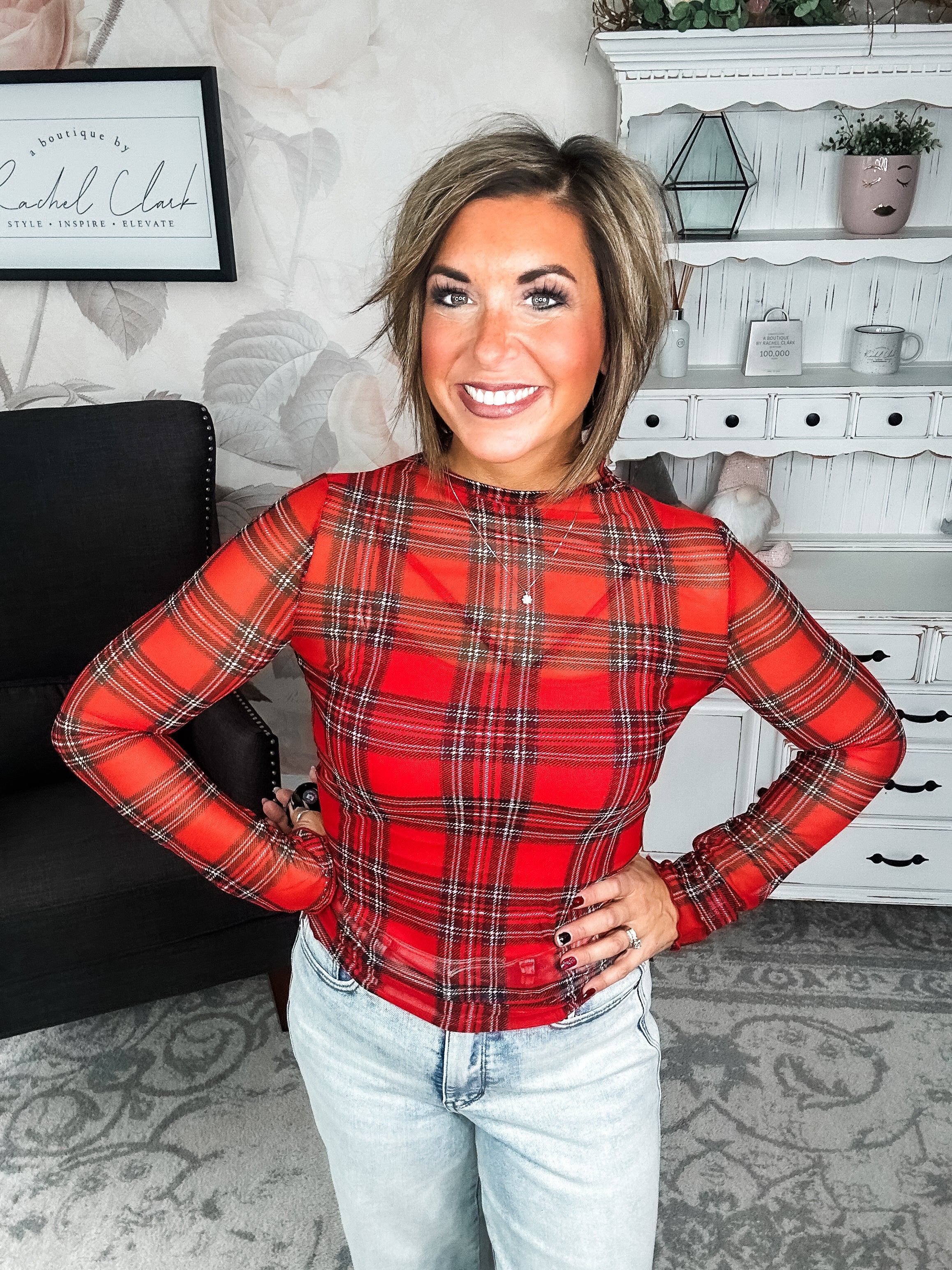 Believe In Me Mesh Top