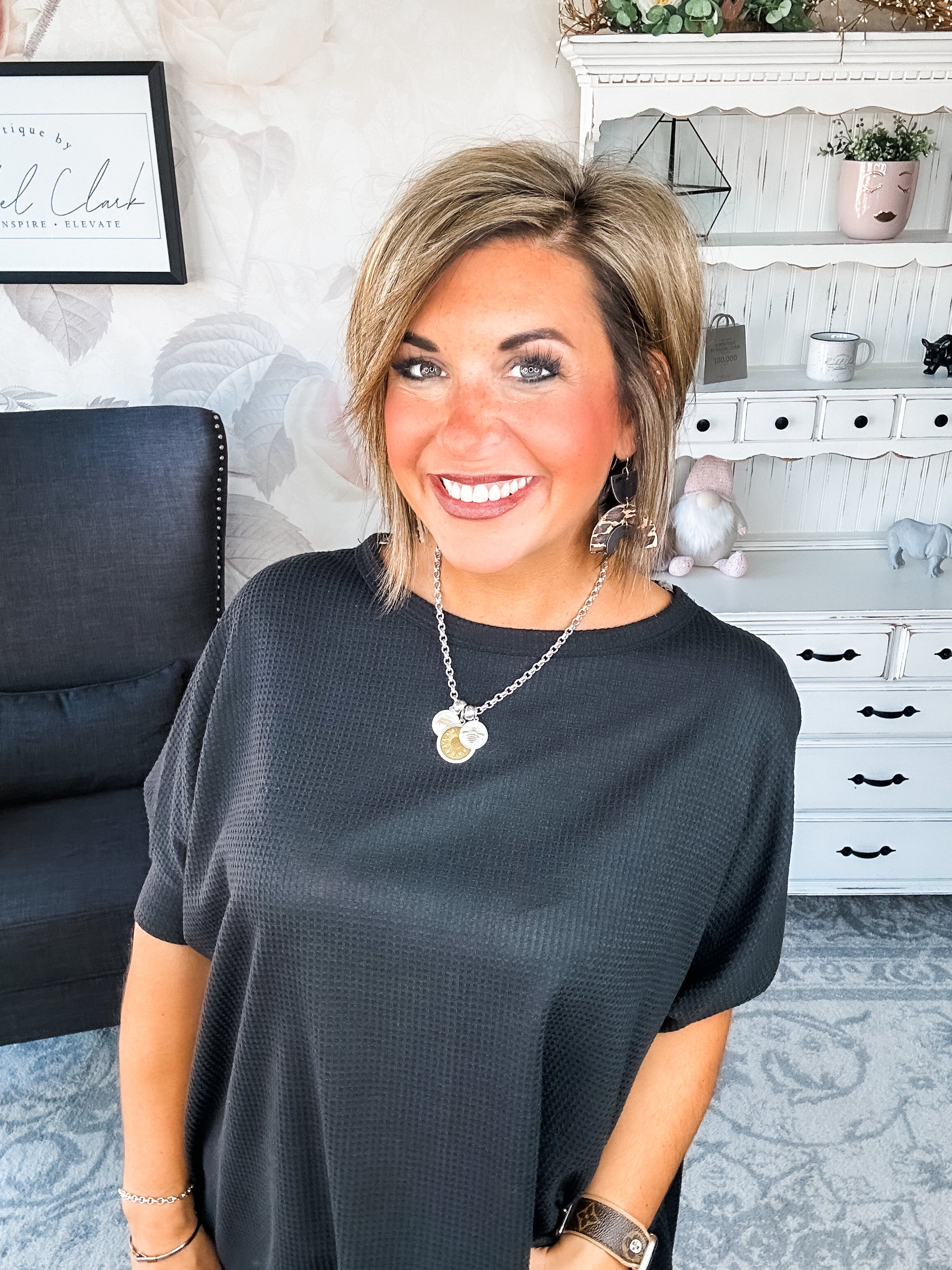 Wonderful Life Boxy Top - Black