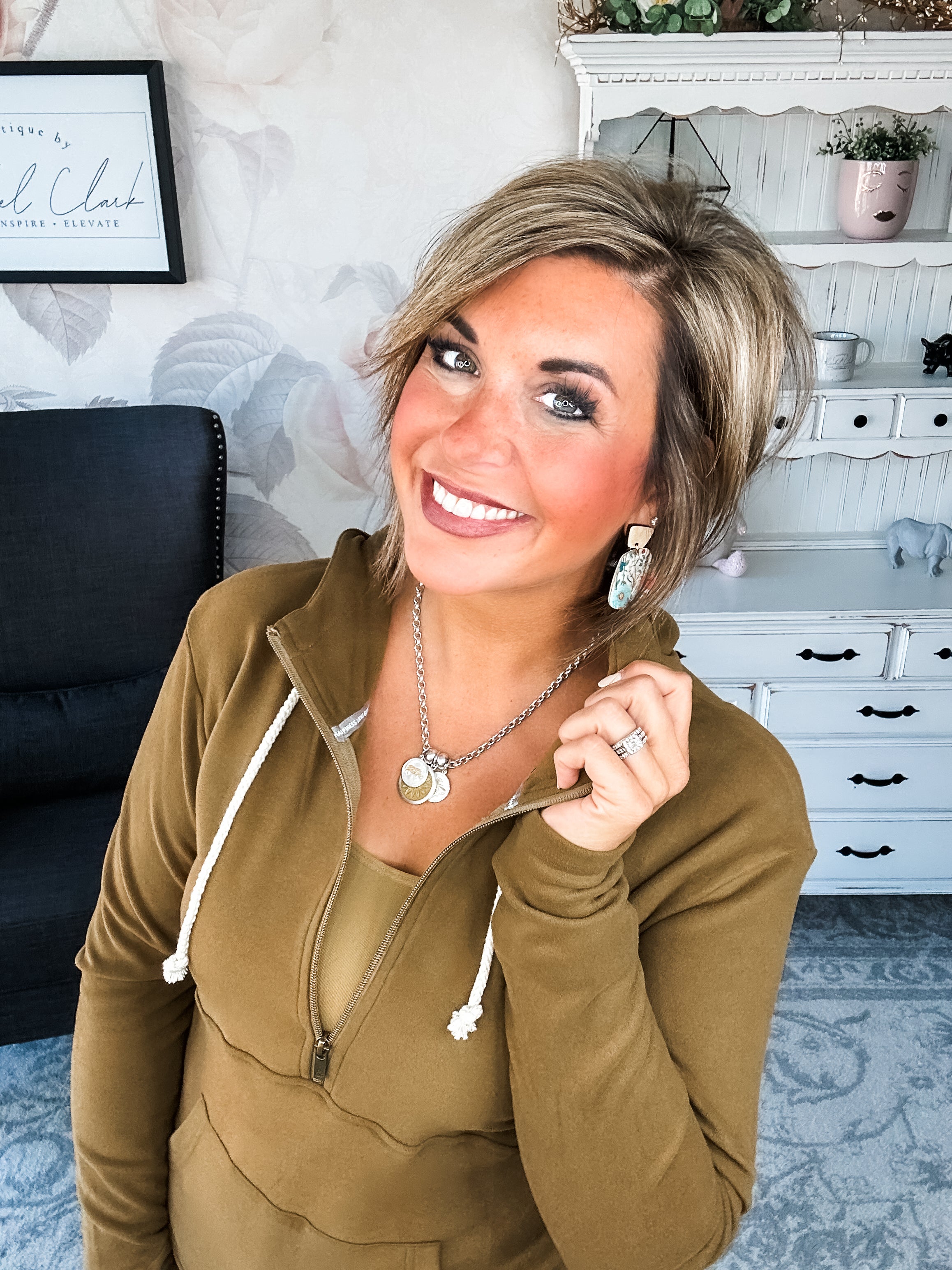 Ampersand Avenue - Halfzip Hoodie Performance Fleece -  Lemongrass