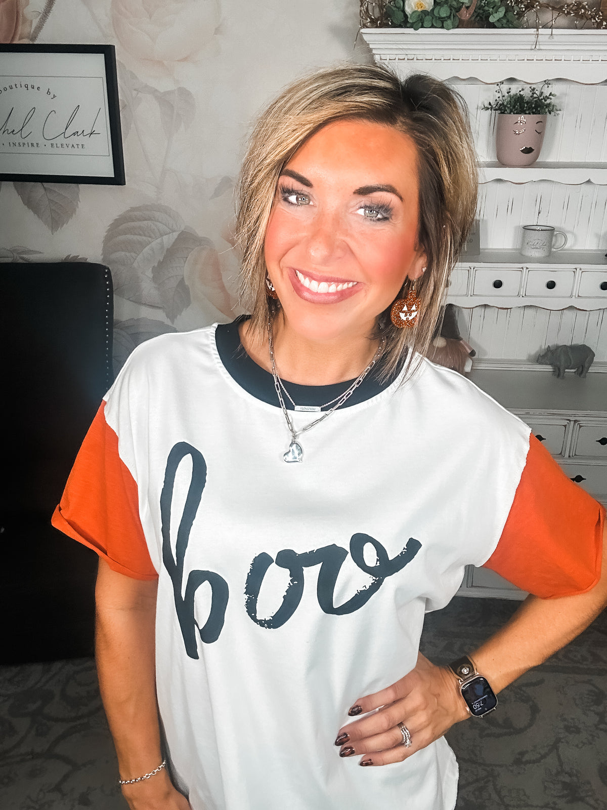 Ampersand Avenue Boyfriend Tee - Hey Boo-tiful