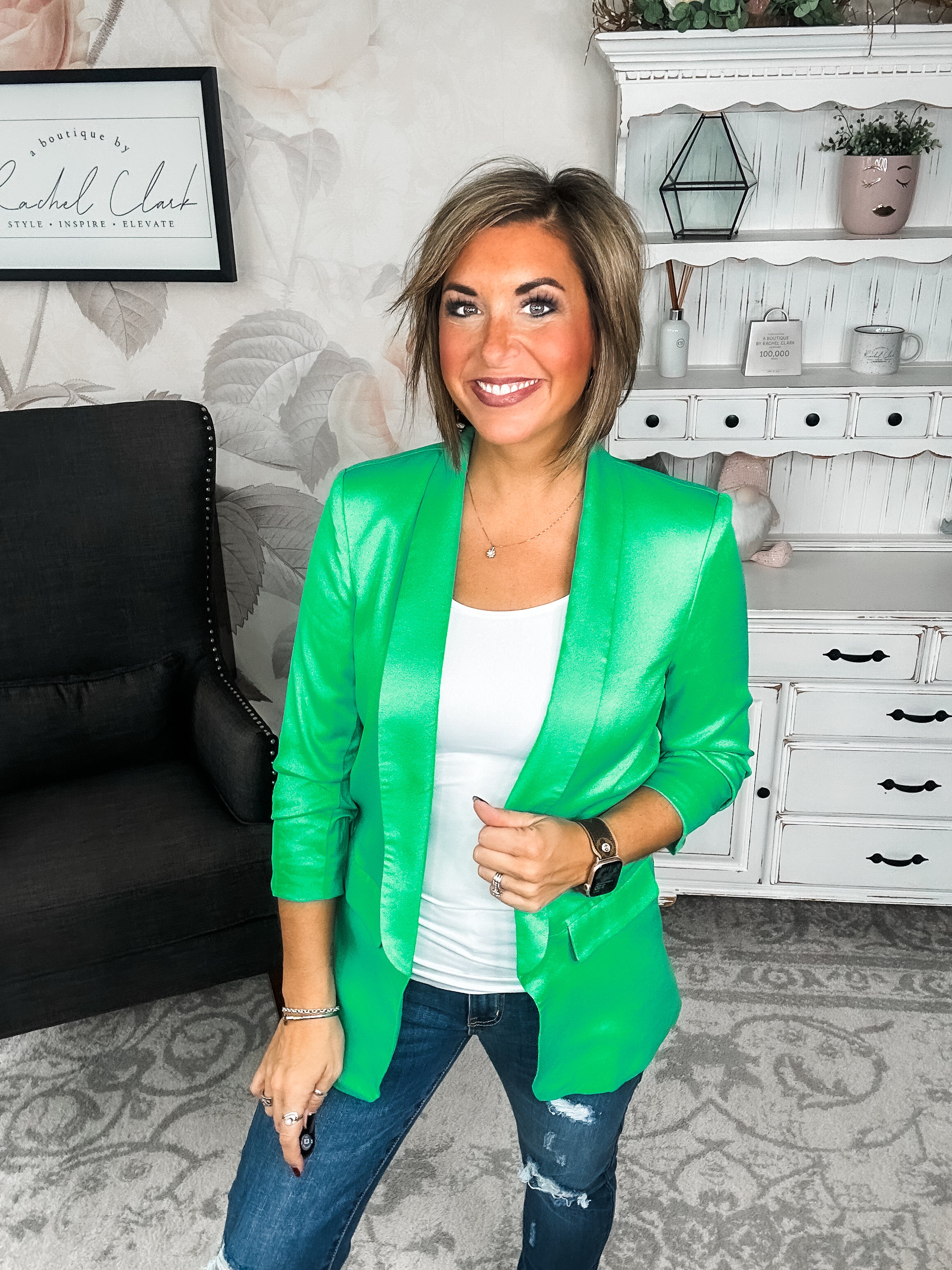 Ready For Success Blazer - Kelly Green