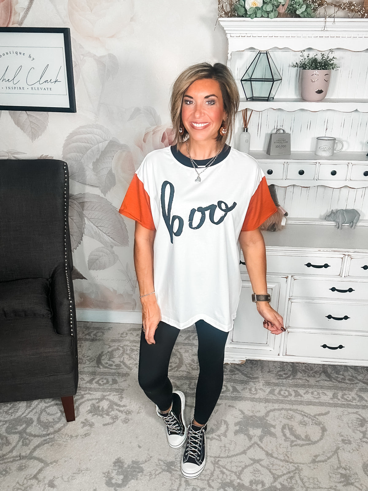 Ampersand Avenue Boyfriend Tee - Hey Boo-tiful