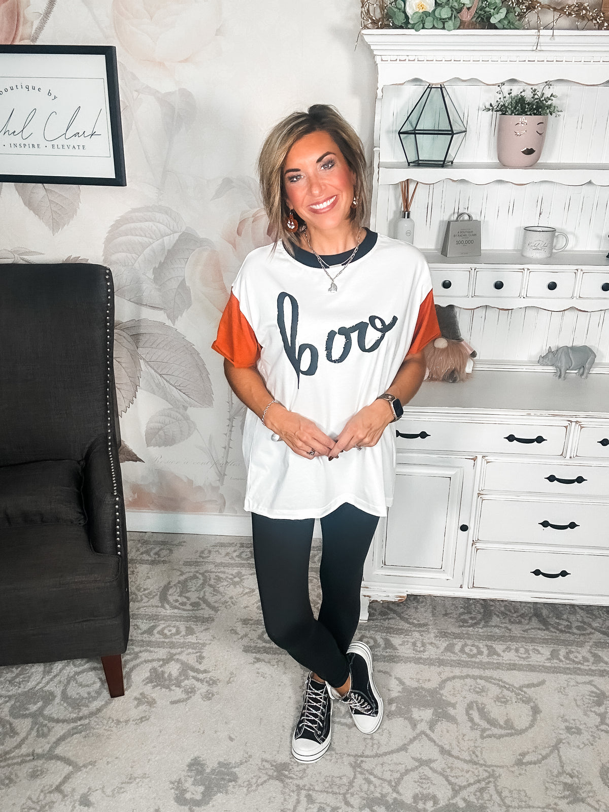 Ampersand Avenue Boyfriend Tee - Hey Boo-tiful