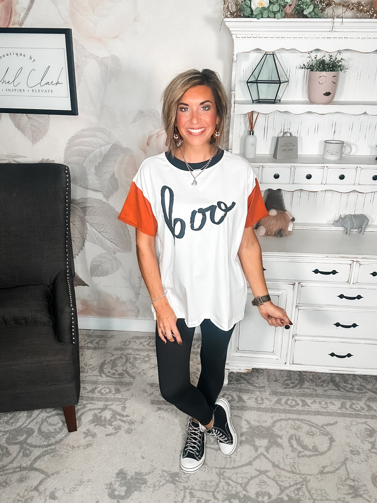 Ampersand Avenue Boyfriend Tee - Hey Boo-tiful