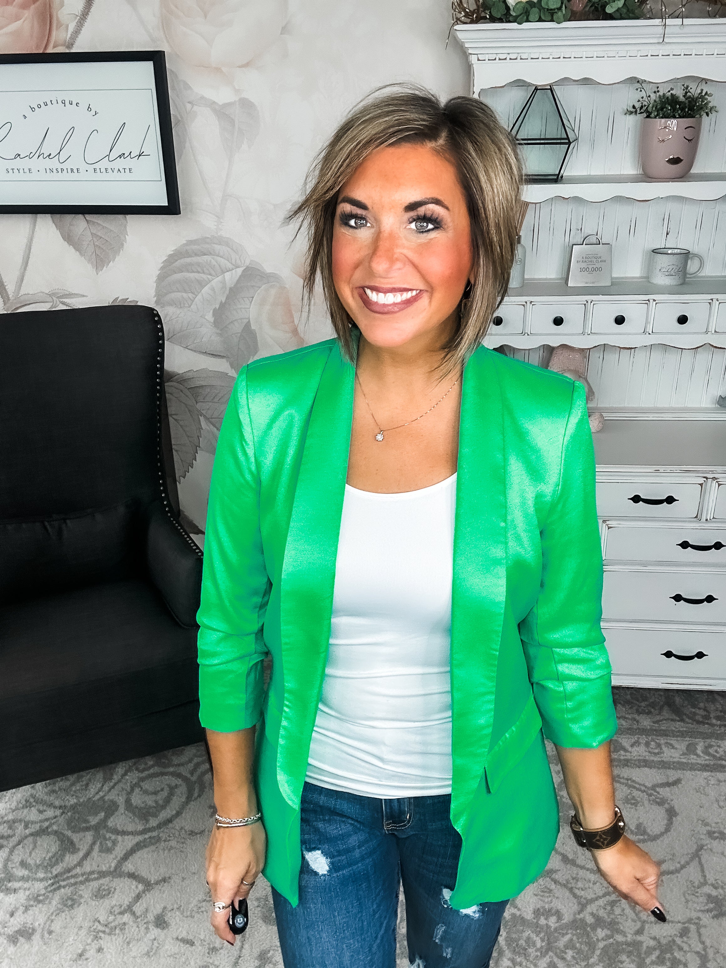 Ready For Success Blazer - Kelly Green