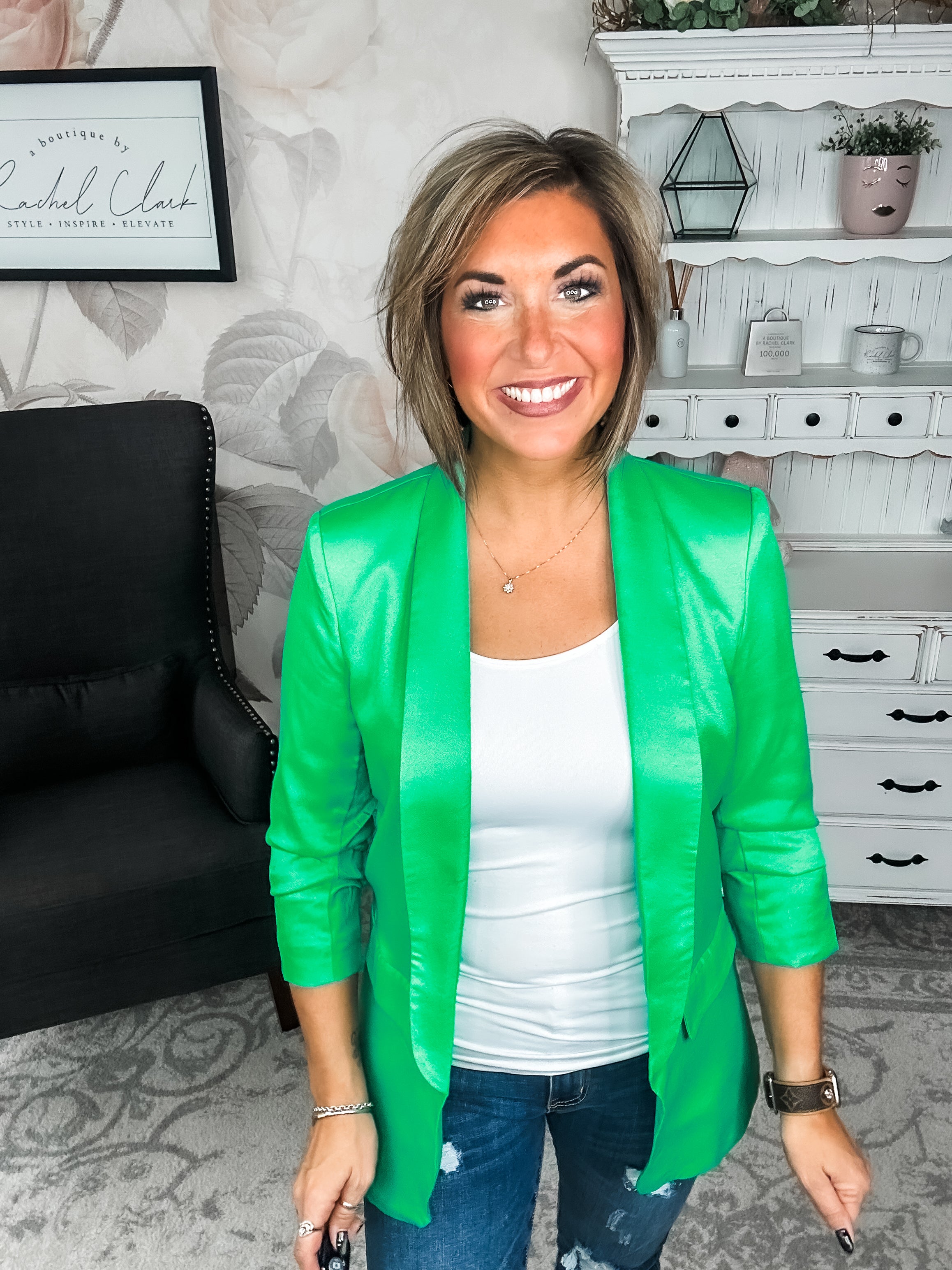 Ready For Success Blazer - Kelly Green