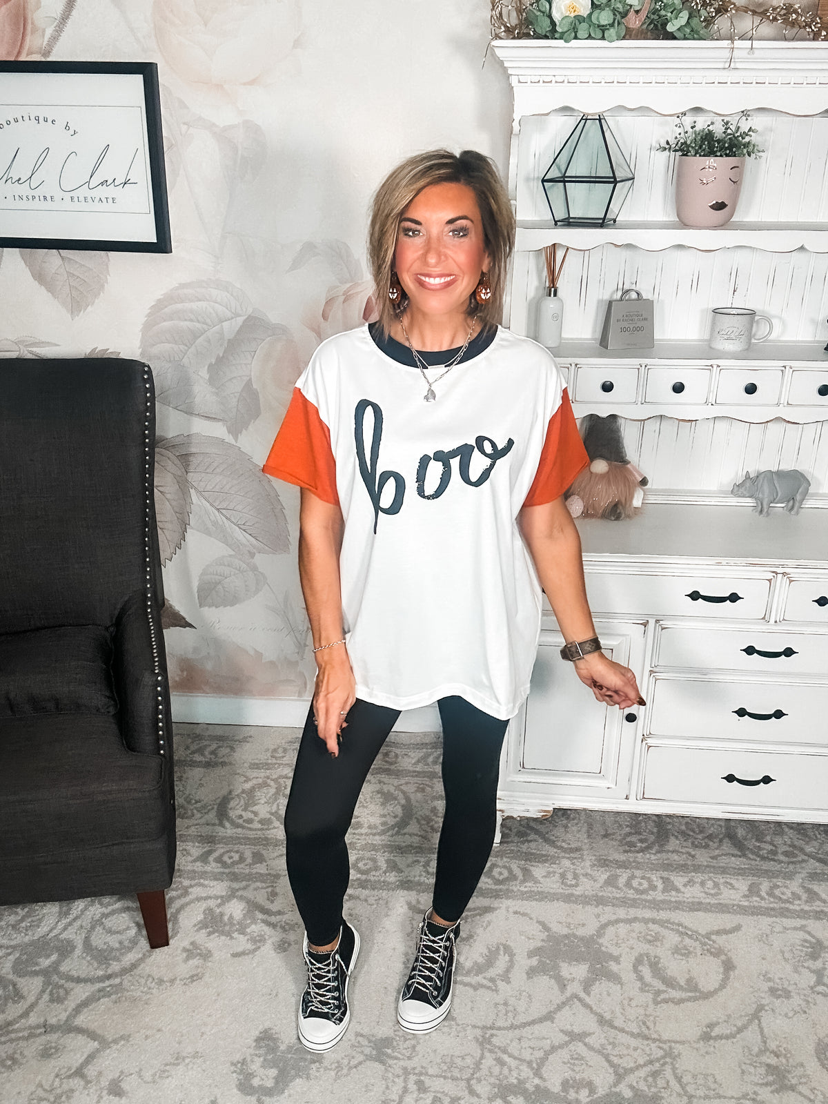 Ampersand Avenue Boyfriend Tee - Hey Boo-tiful