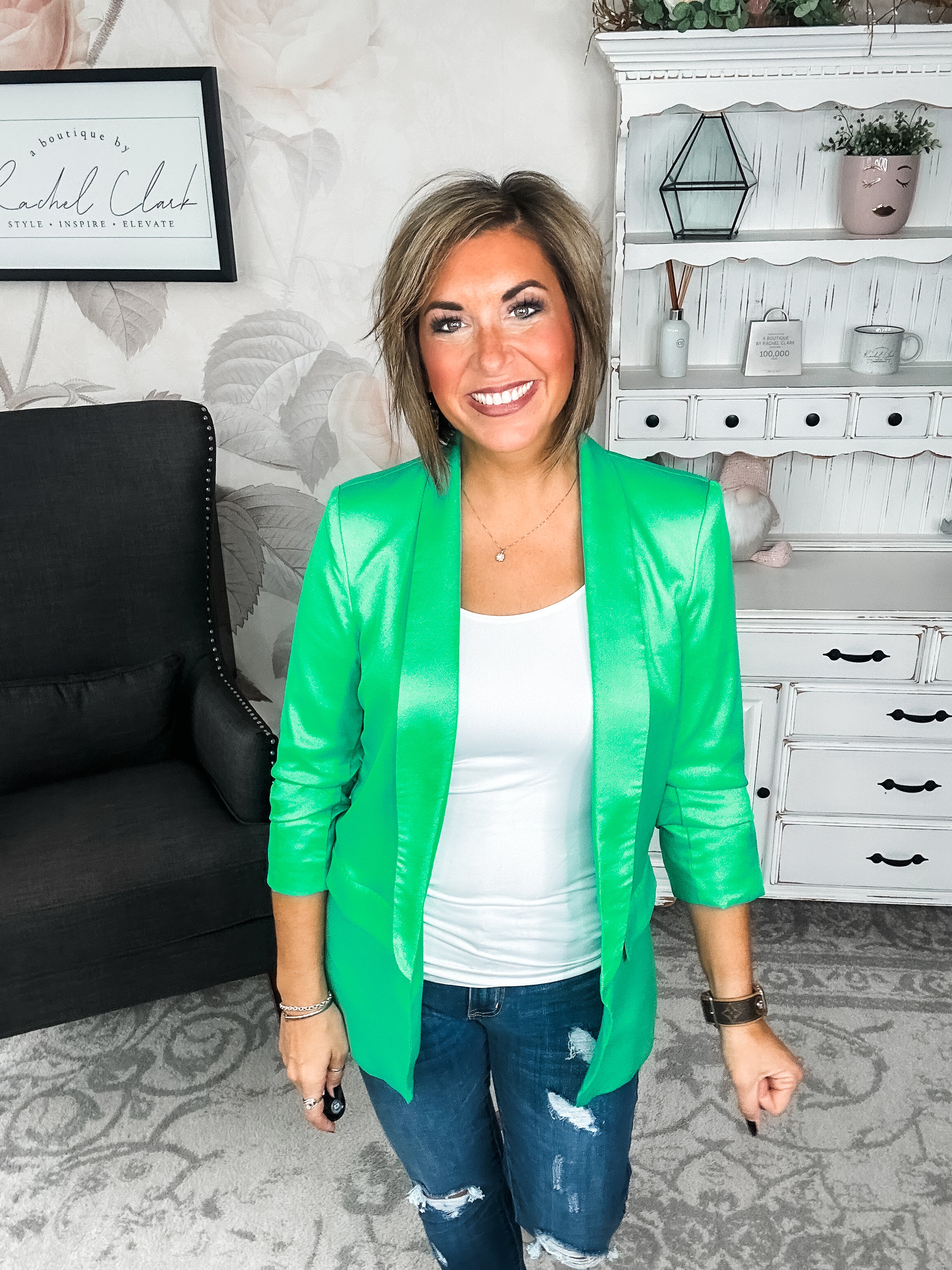 Ready For Success Blazer - Kelly Green