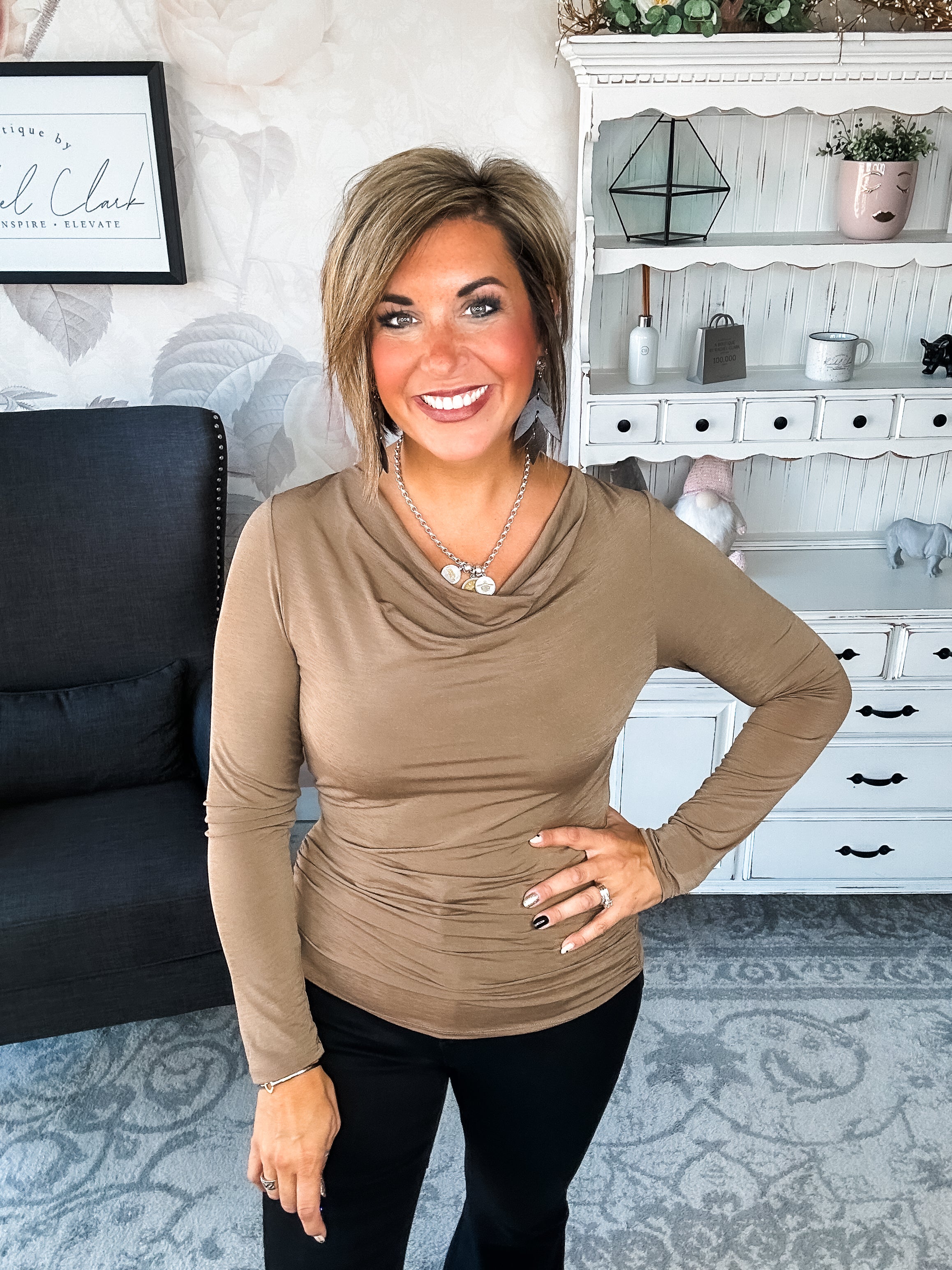 Treat Me Like A Lady Top - Mocha