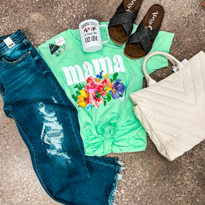 Watercolor Floral Mama Graphic Tee