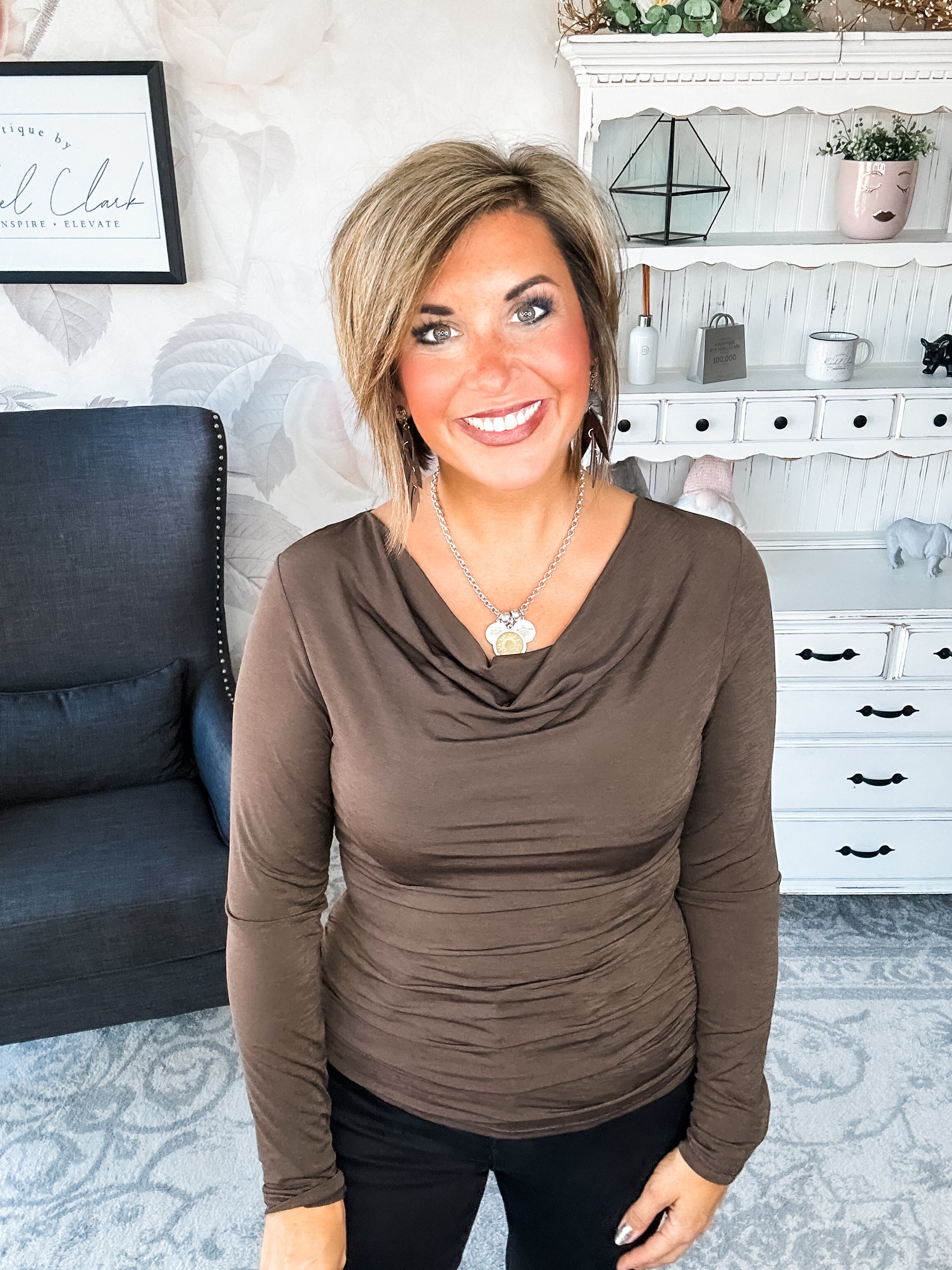 Treat Me Like A Lady Top - Chocolate