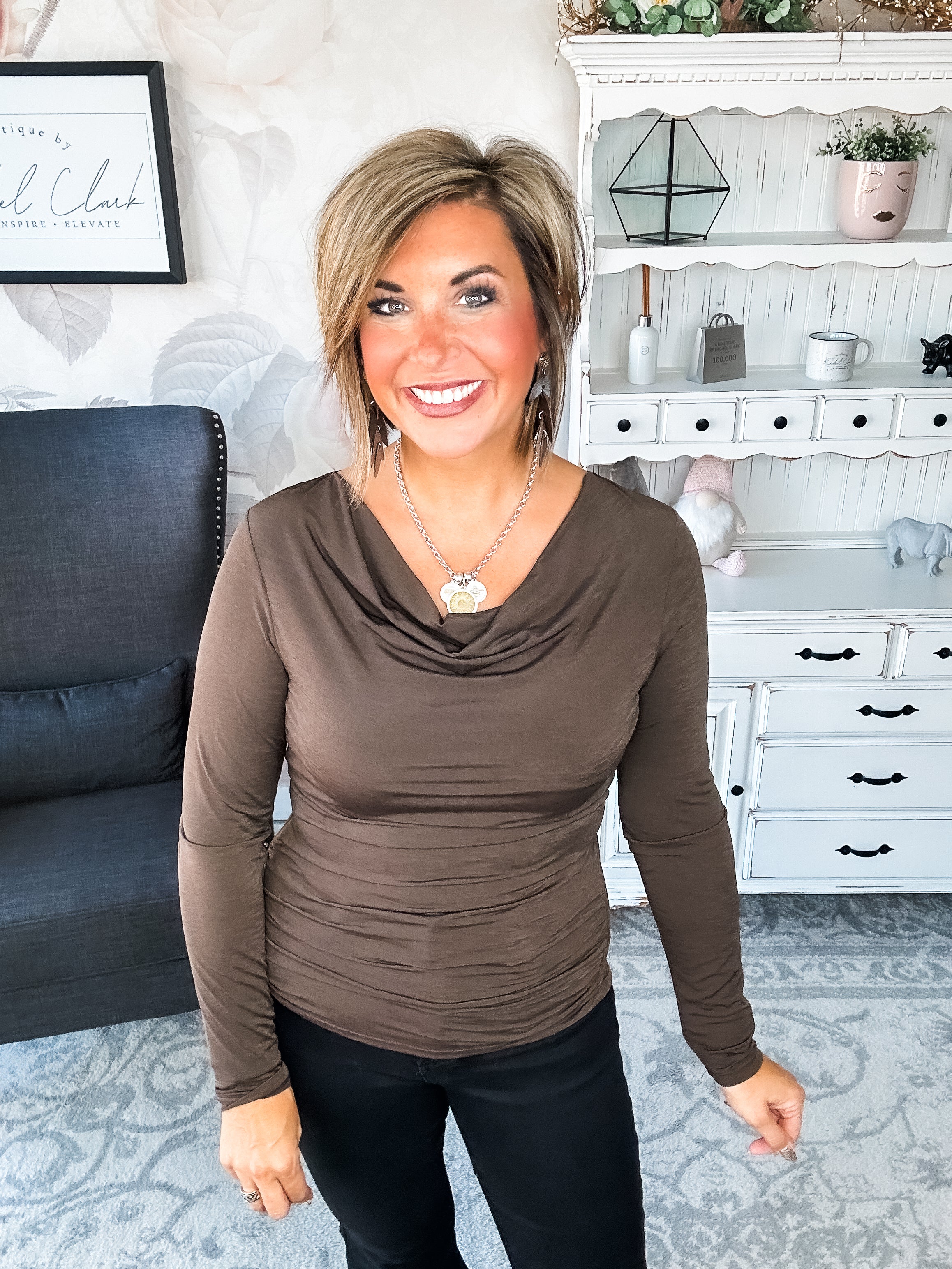 Treat Me Like A Lady Top - Chocolate