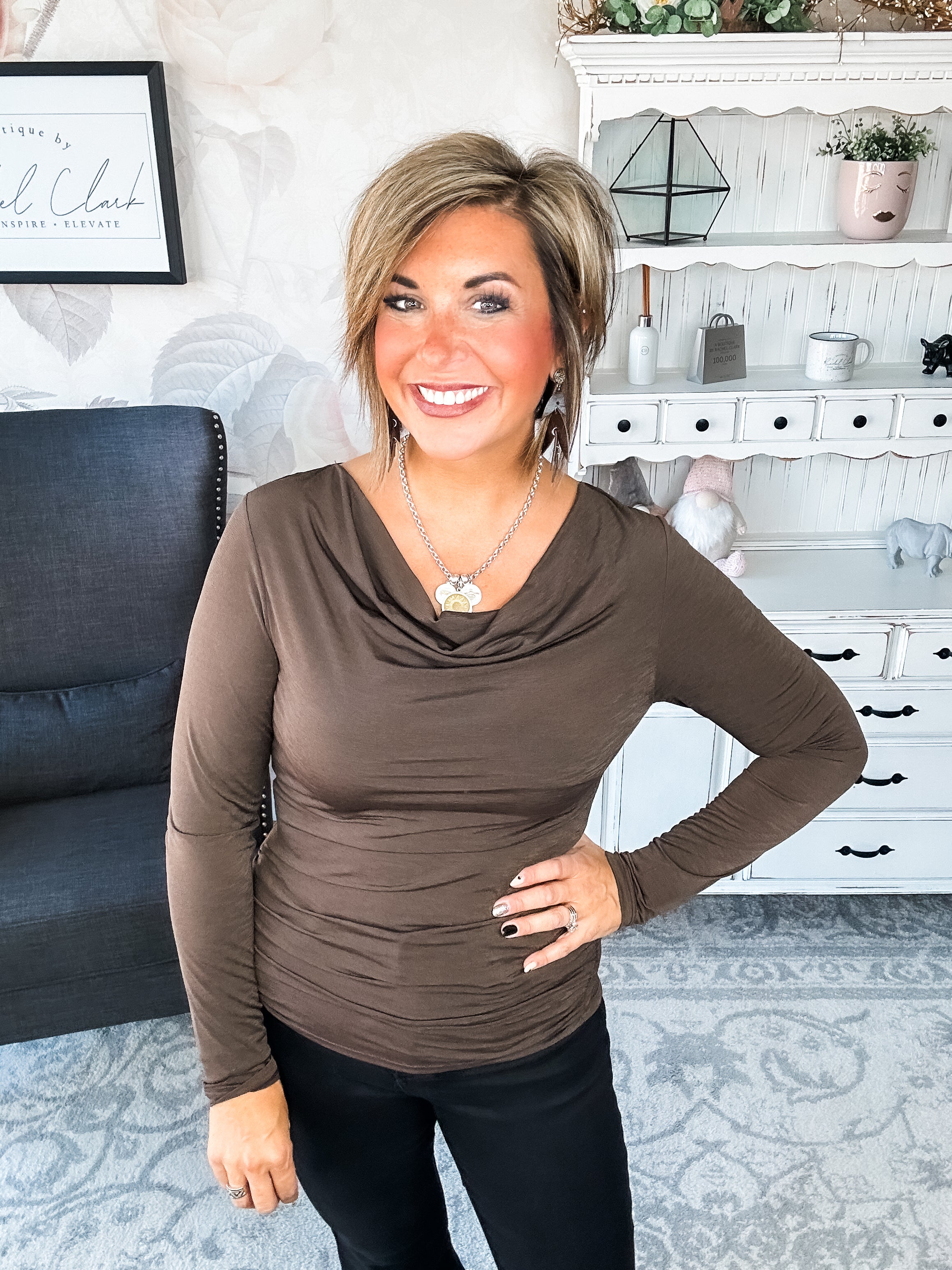 Treat Me Like A Lady Top - Chocolate