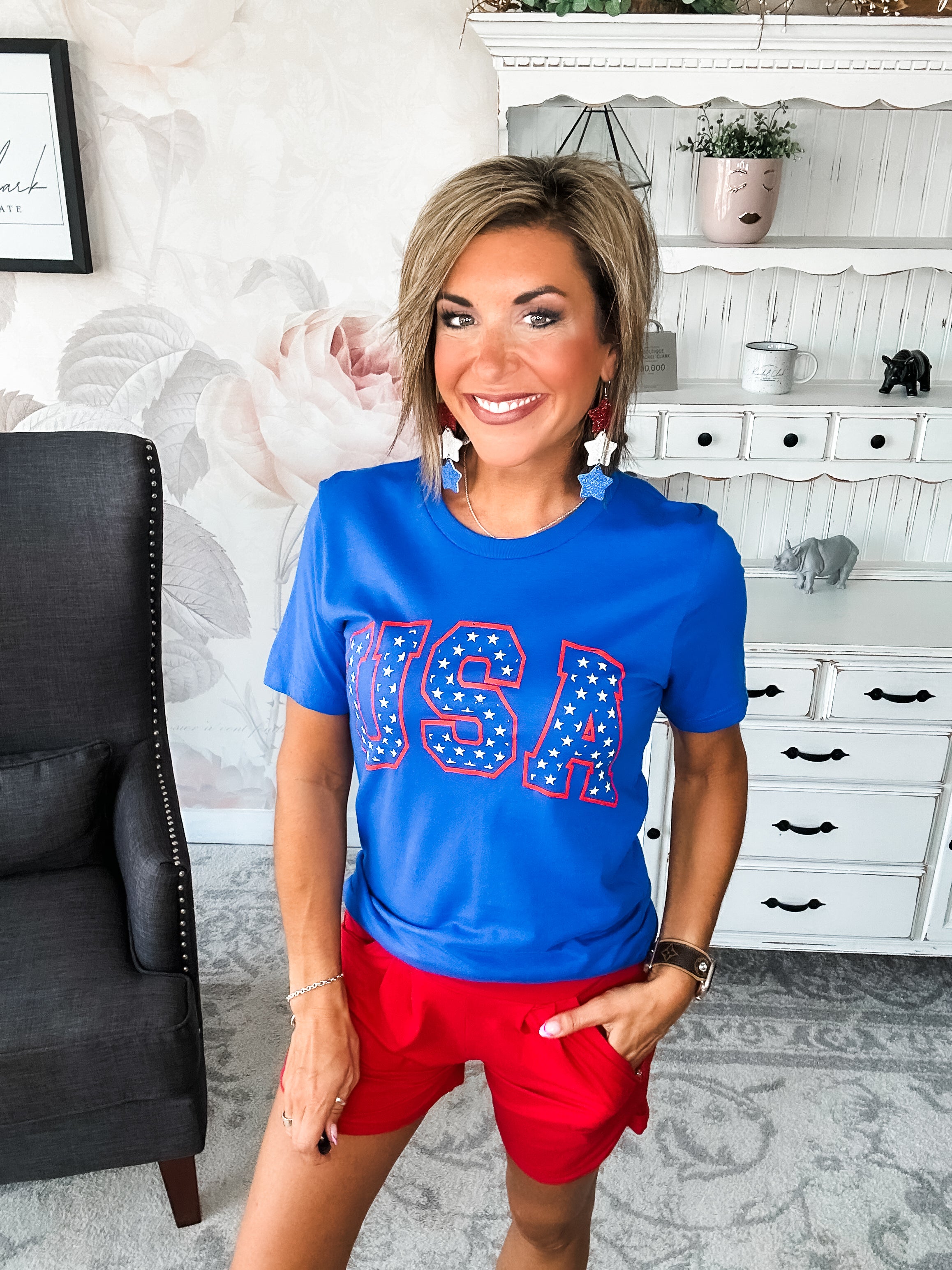USA Stars Graphic Tee