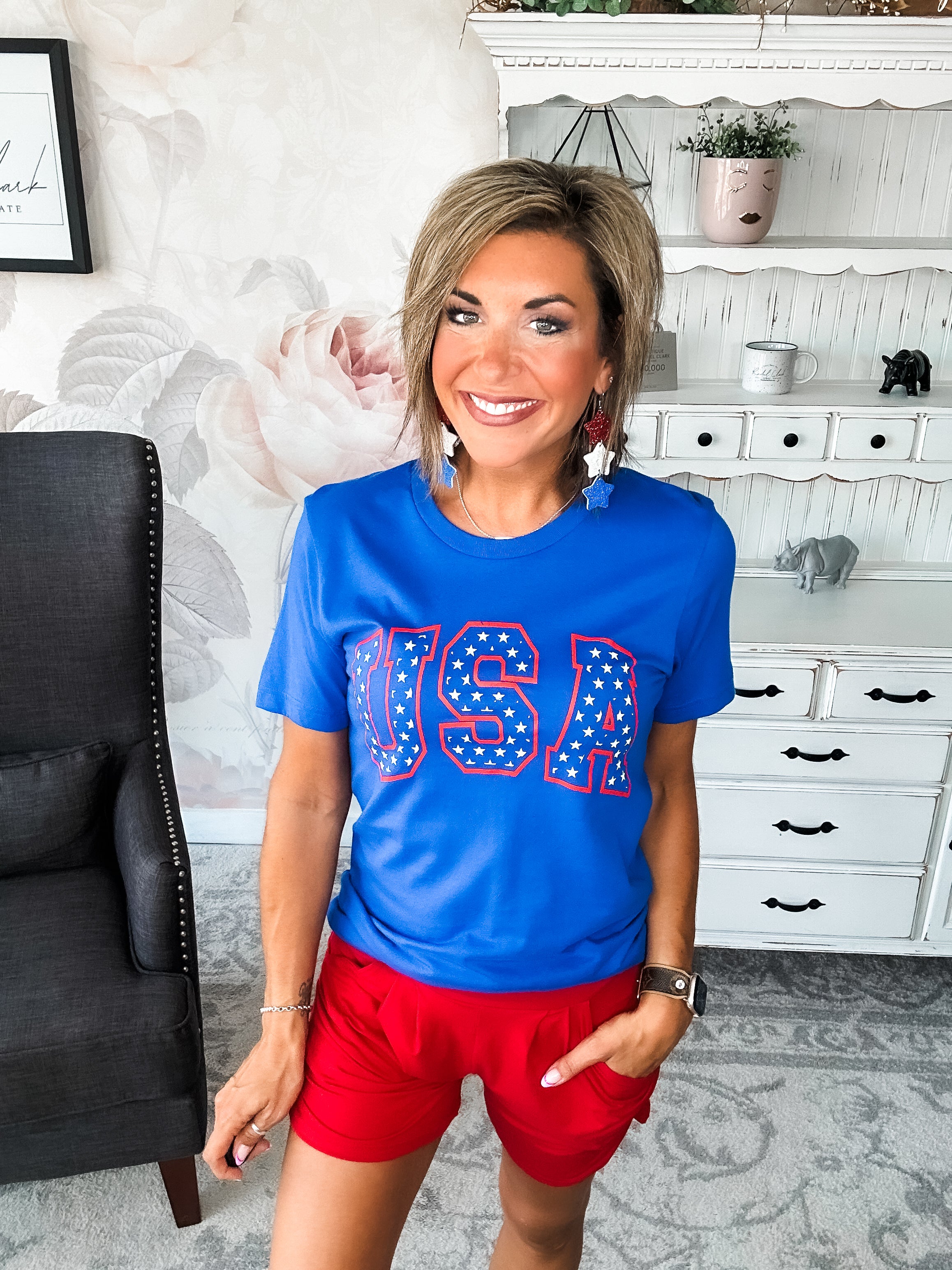 USA Stars Graphic Tee