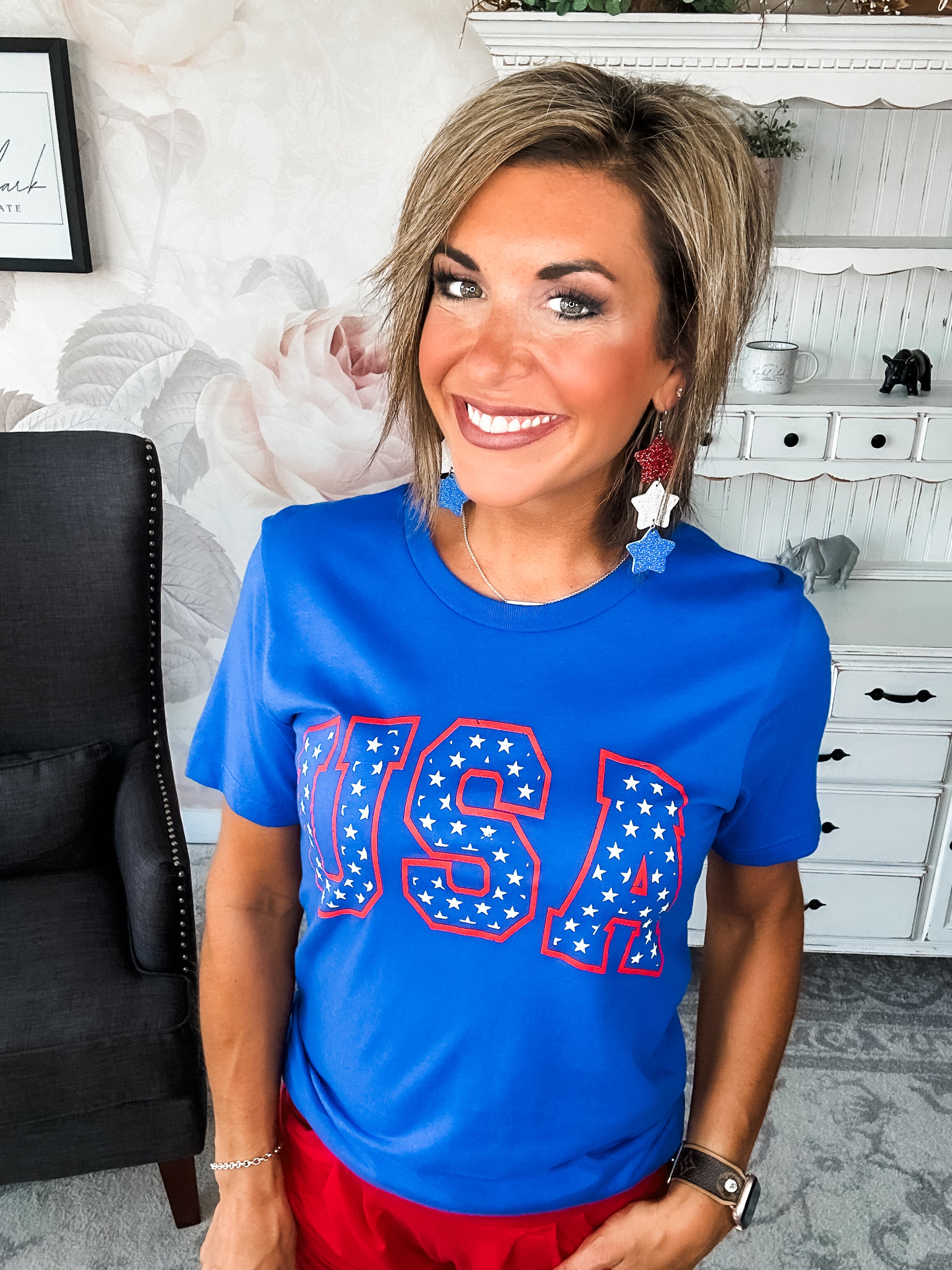 USA Stars Graphic Tee
