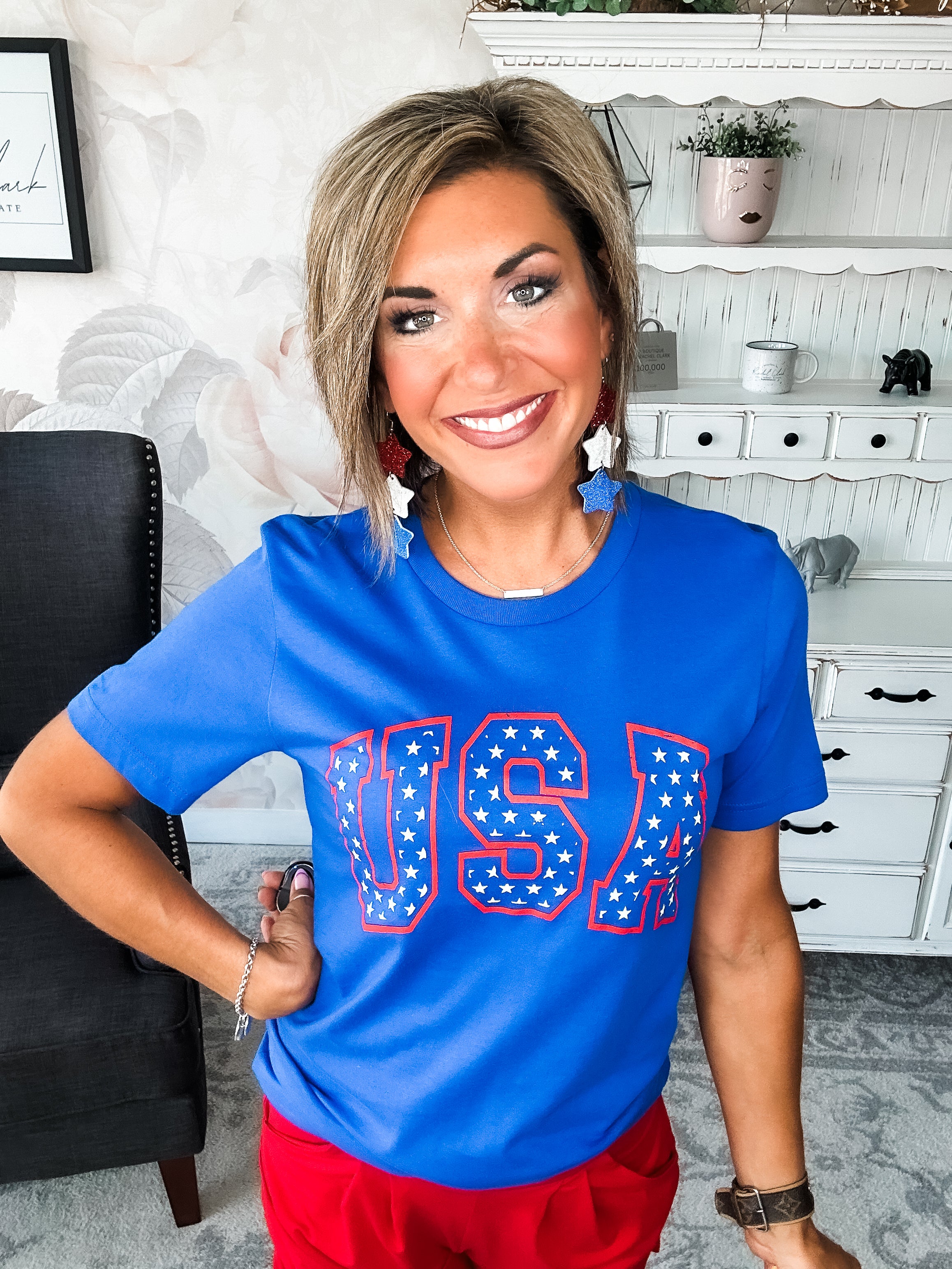USA Stars Graphic Tee